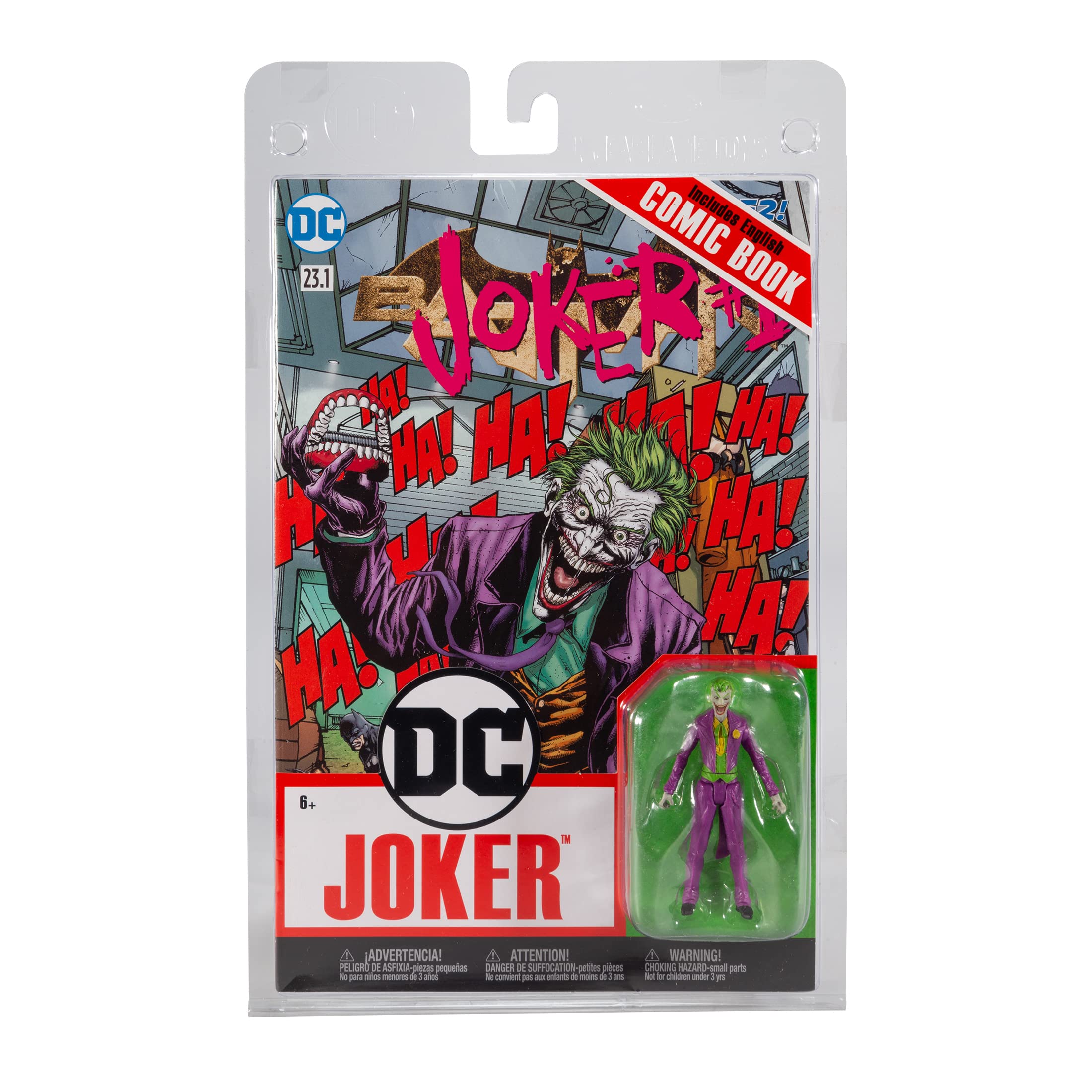 Foto 8 pulgar | Figura de Acción Mcfarlane Toys Dc Direct Joker con Cómic - Venta Internacional
