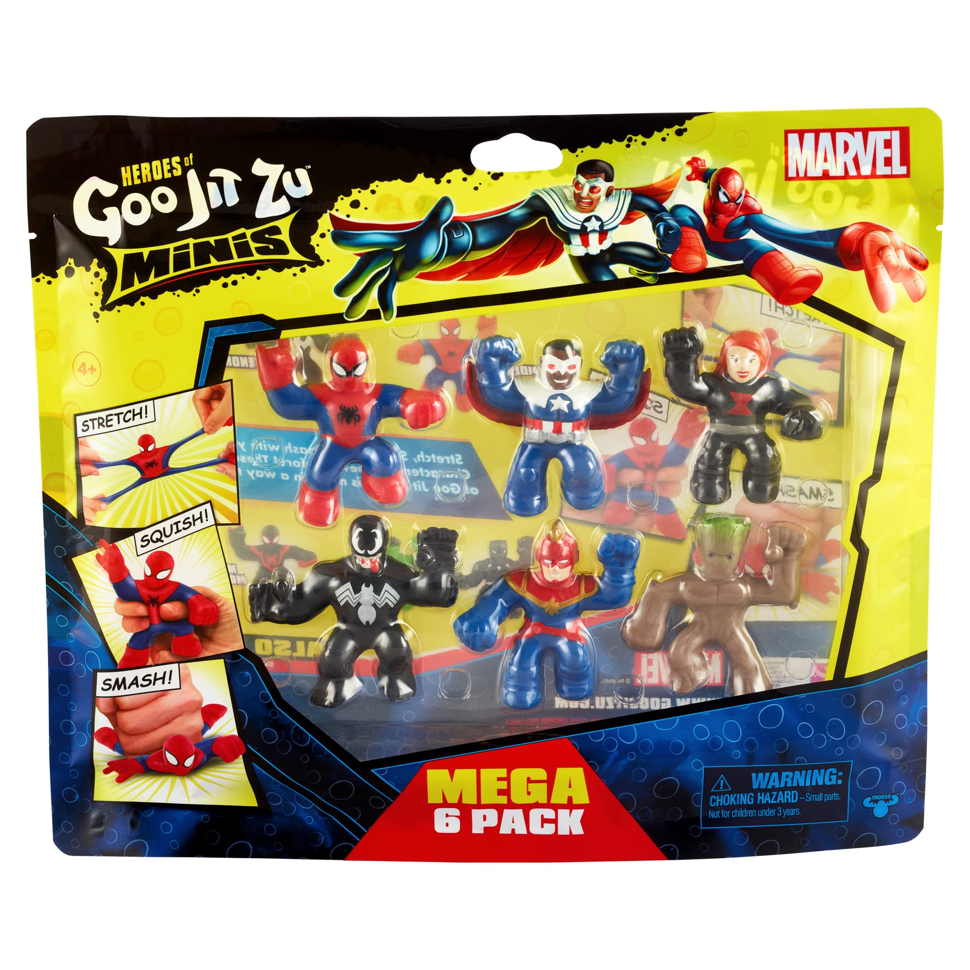 Foto 3 pulgar | Toy Heroes Of Goo Jit Zu Marvel Minis Mega 6 Piezas de 2,5 cm de Altura - Venta Internacional