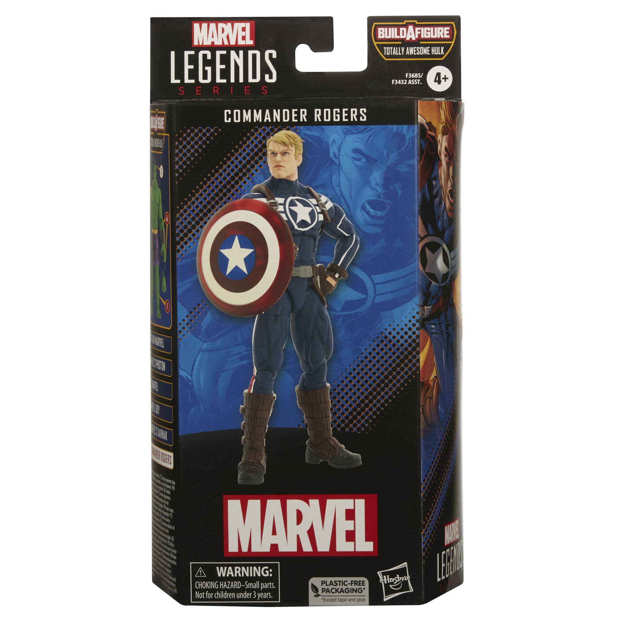 Foto 3 pulgar | Figura de Acción Marvel Legends Series Commander Rogers - Venta Internacional
