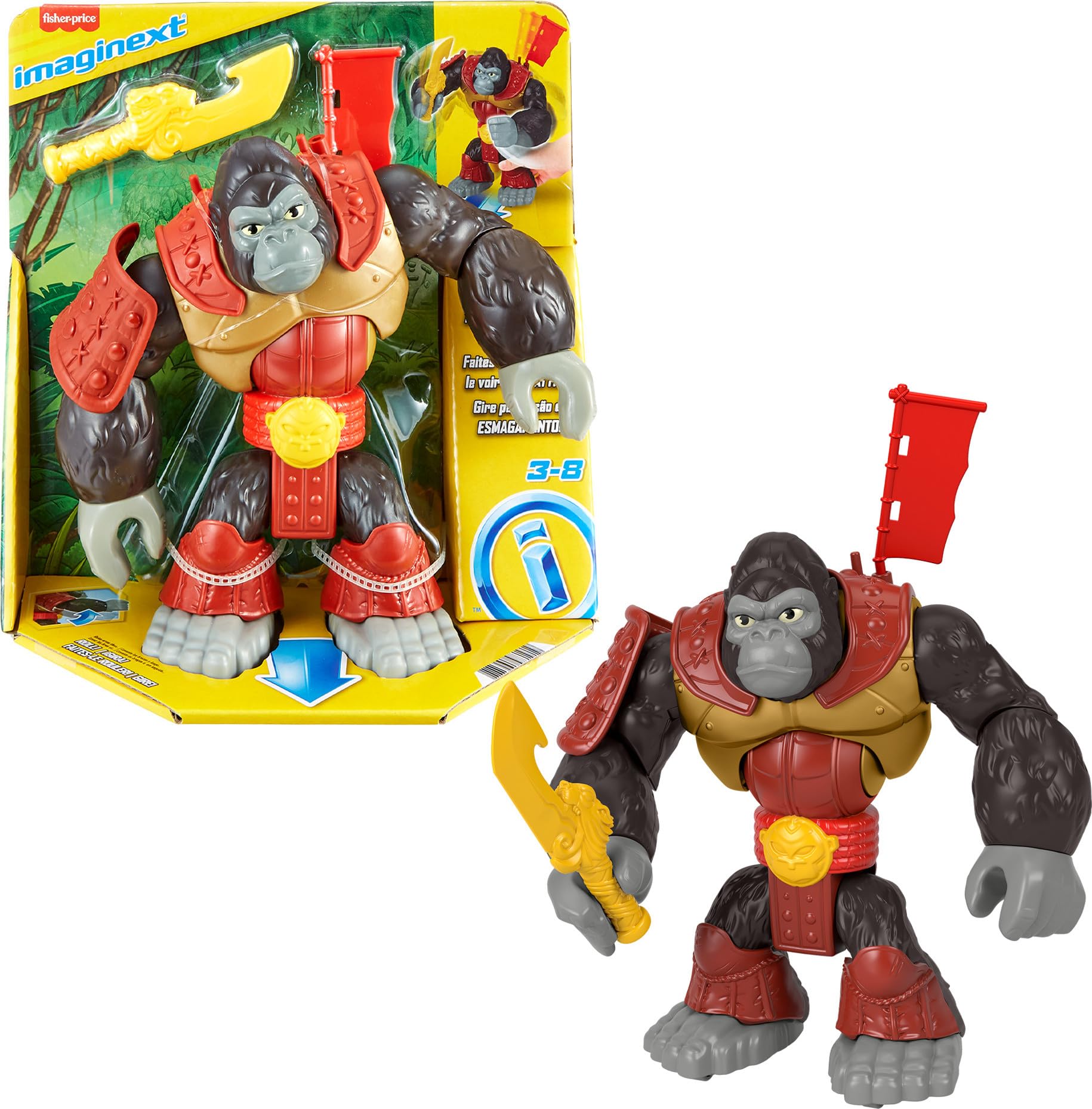 Juguete Fisher-price Imaginext Silverback Gorilla Smash 20 Cm 3+y - Venta Internacional