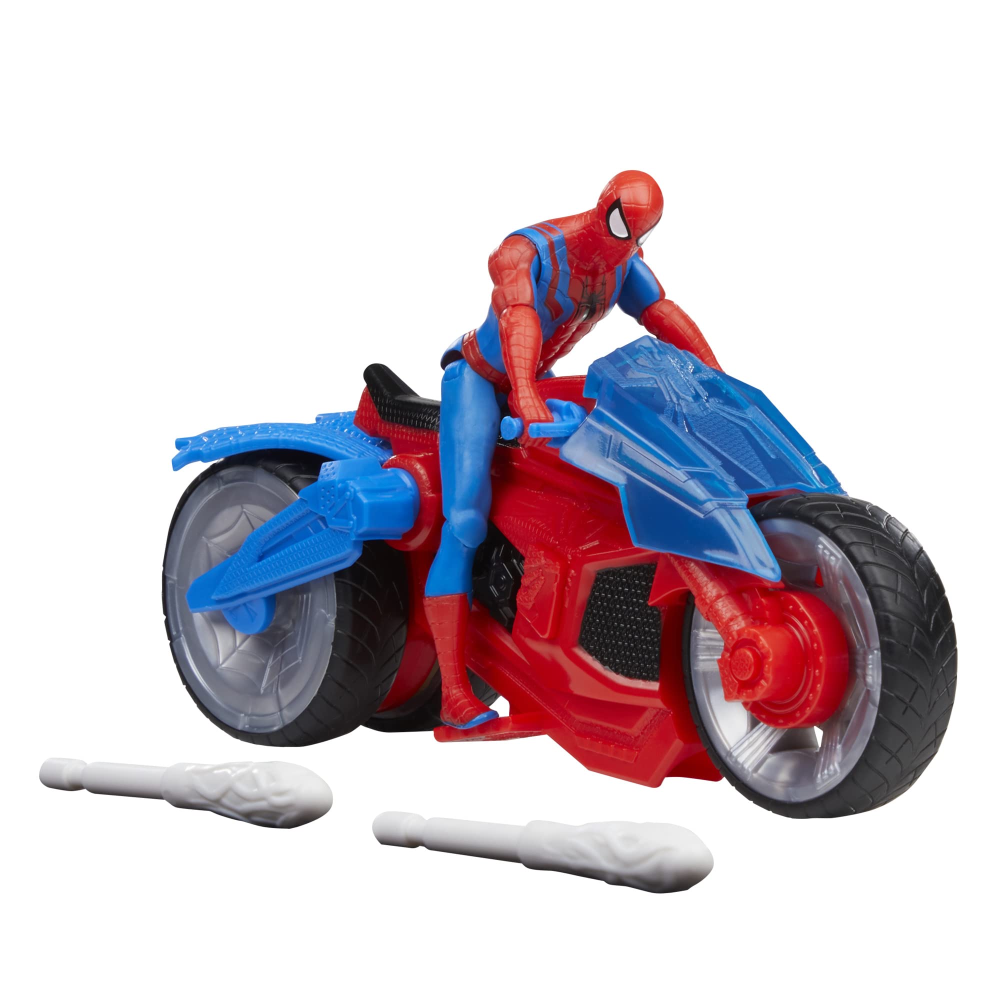 Playset Spider-man Web Blast Cycle con Figura de Acción de 4 Pulgadas - Venta Internacional