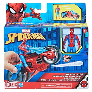 Foto 2 | Playset Spider-man Web Blast Cycle con Figura de Acción de 4 Pulgadas - Venta Internacional