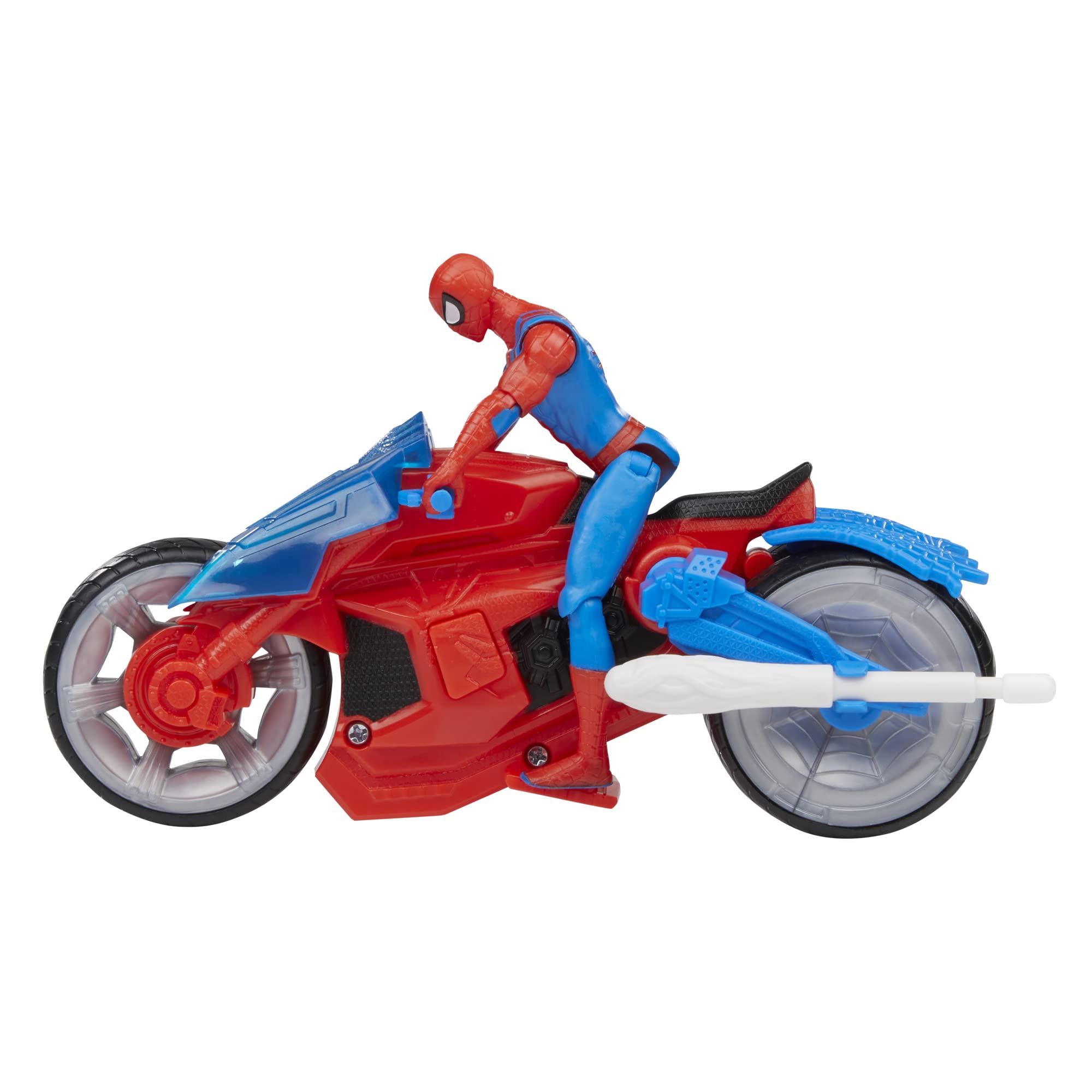 Foto 7 pulgar | Playset Spider-man Web Blast Cycle con Figura de Acción de 4 Pulgadas - Venta Internacional