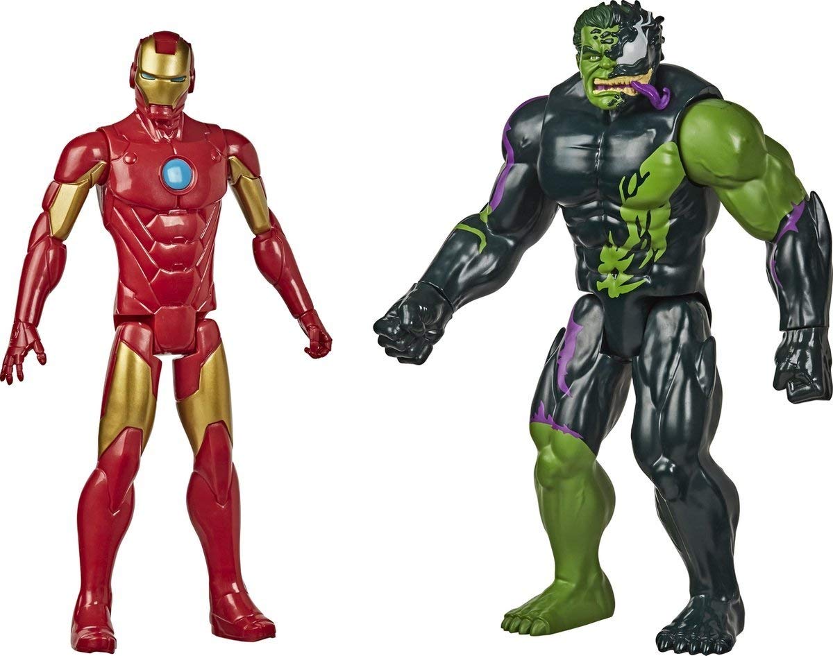 Foto 3 pulgar | Figuras de Acción Marvel Titan Hero Spider-man Contra Iron Man - Venta Internacional