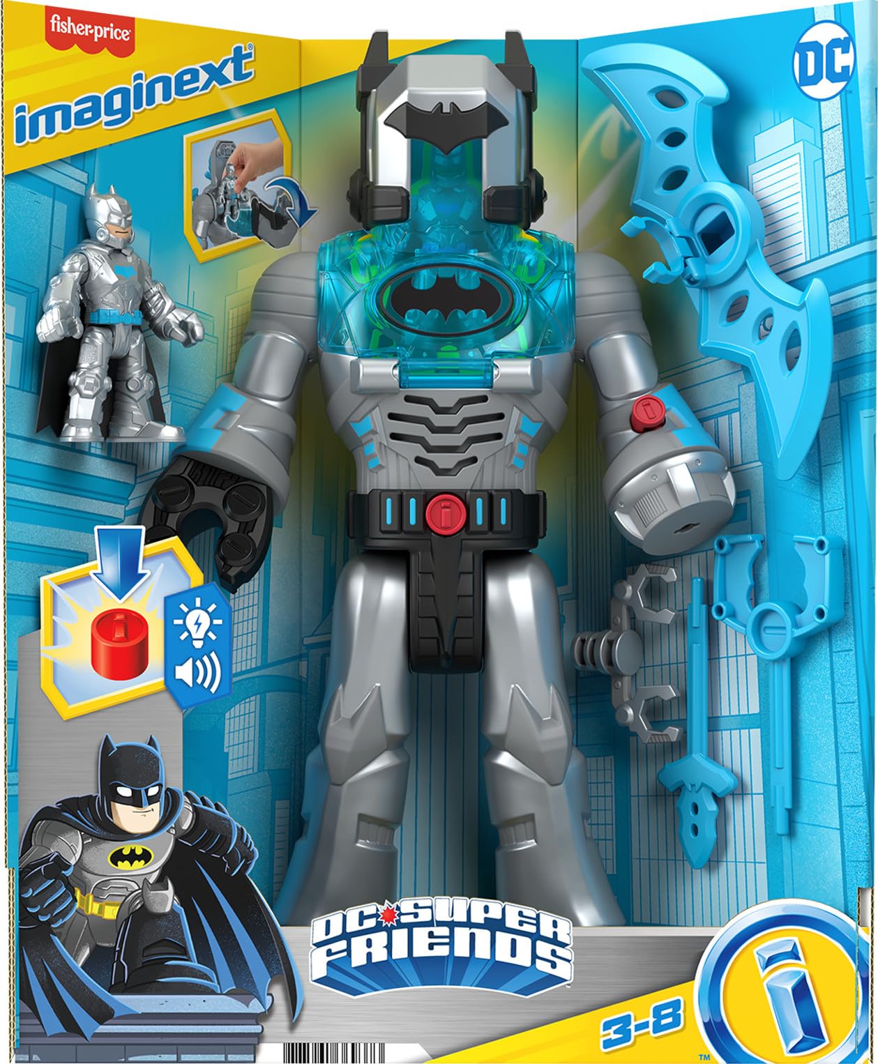 Foto 7 pulgar | Toy Fisher-price Imaginext Dc Super Friends Batman Durante Más De 3 Años - Venta Internacional.