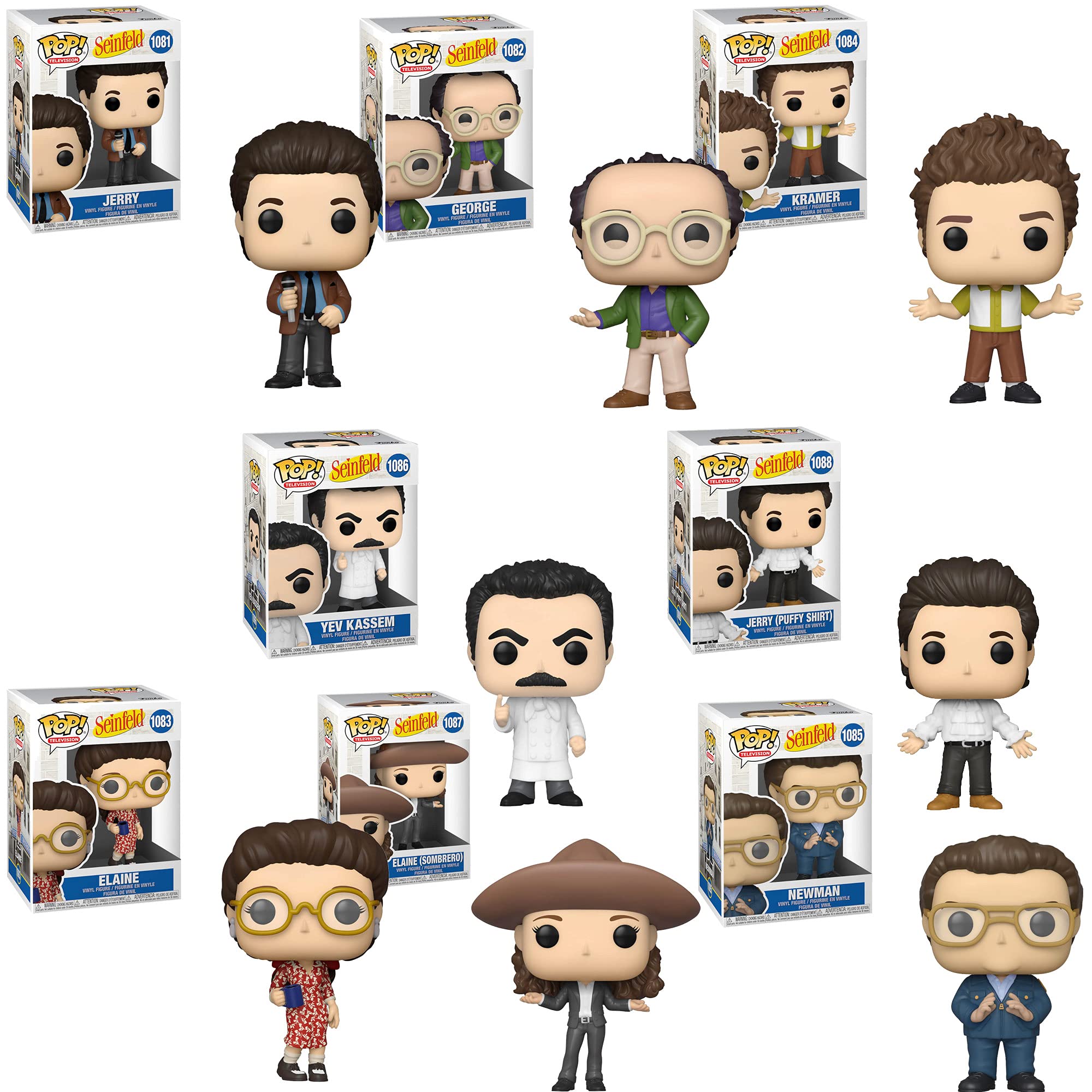 Set Completo de 8 Figuras de Seinfeld ¡funko Pop! con Embalaje - Venta Internacional