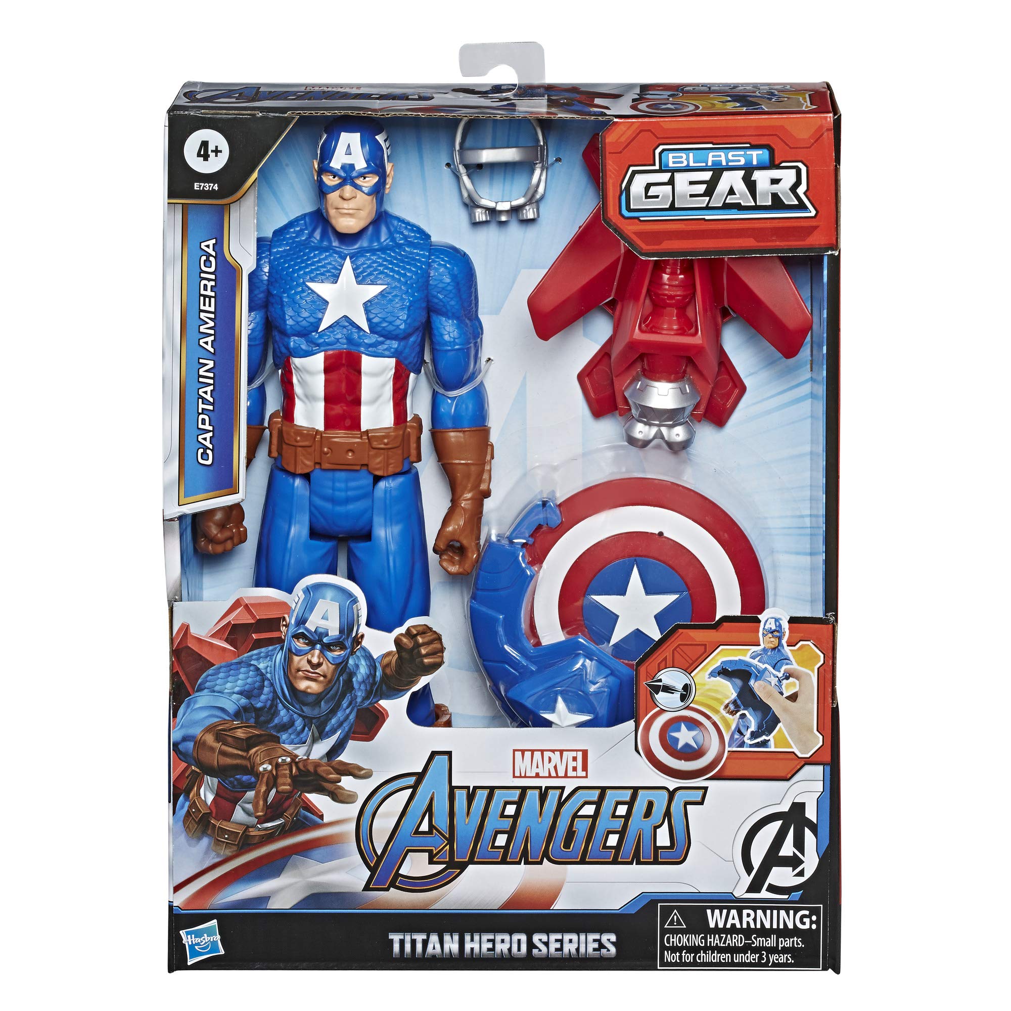 Foto 3 pulgar | Figura de Acción Avengers Marvel Titan Hero Captain America - Venta Internacional