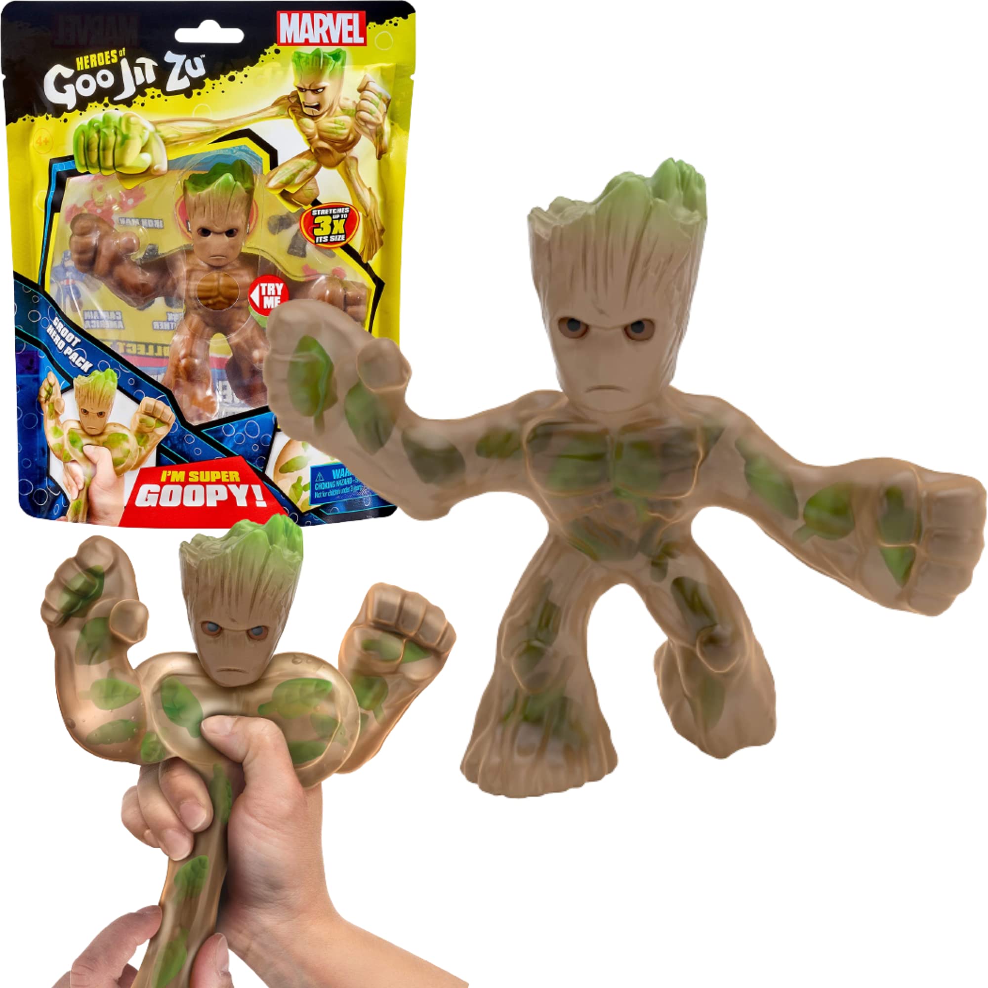 Foto 2 pulgar | Figura De Acción Heroes Of Goo Jit Zu Marvel Groot - Venta Internacional.