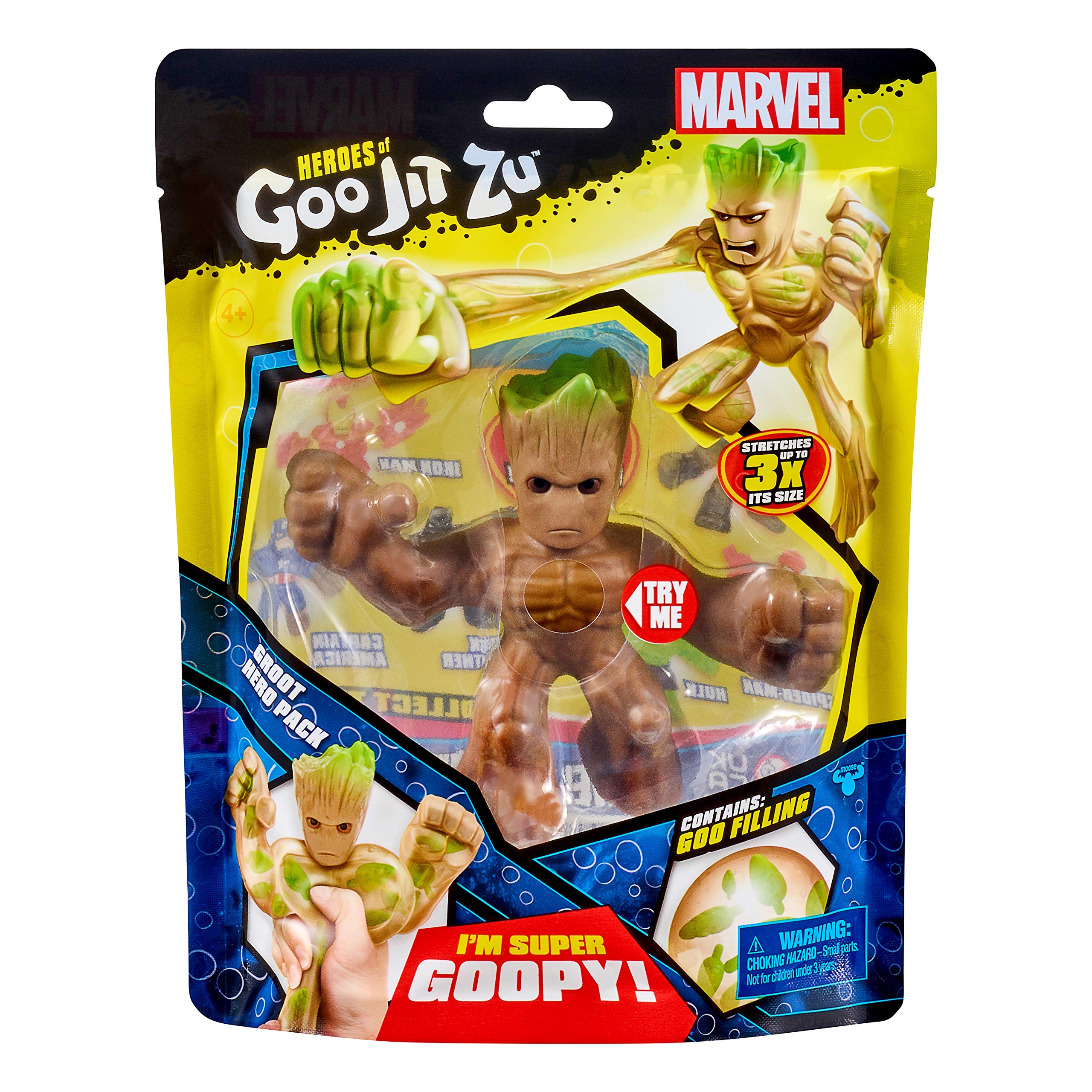 Foto 2 | Figura De Acción Heroes Of Goo Jit Zu Marvel Groot - Venta Internacional.