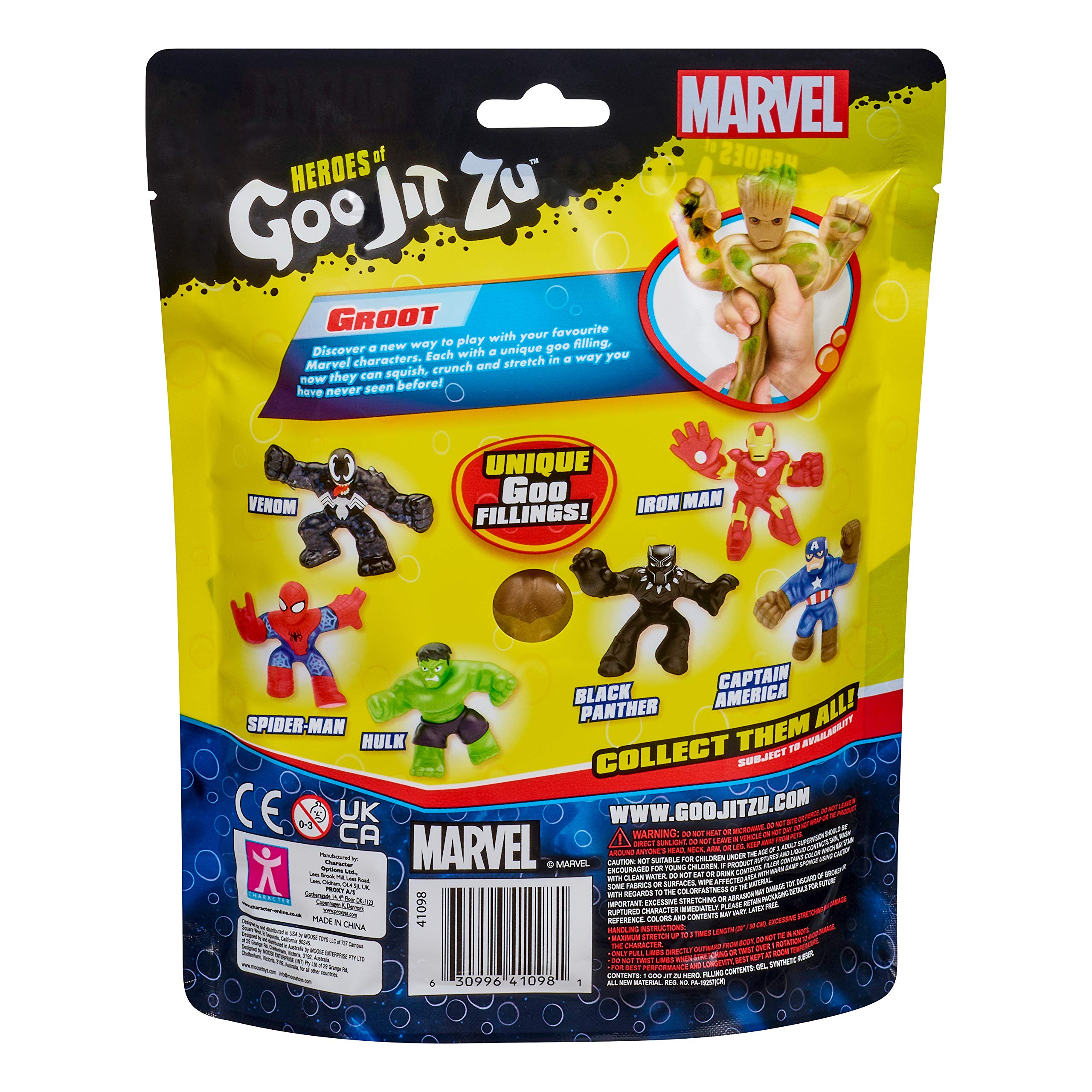 Foto 6 | Figura De Acción Heroes Of Goo Jit Zu Marvel Groot - Venta Internacional.