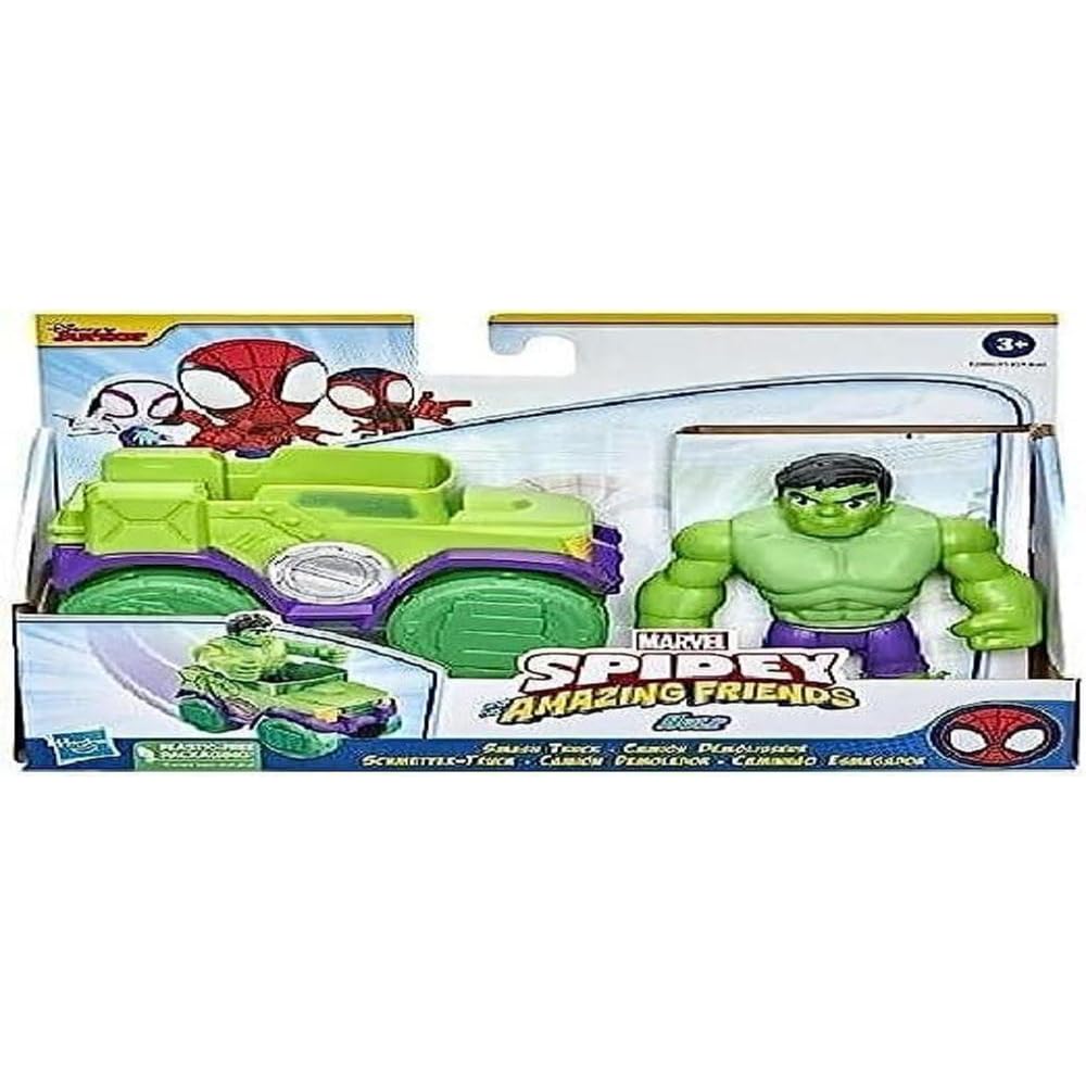Figura De Acción Y Conjunto De Vehículos Marvel Spidey Y Sus Amigos Hulk - Venta Internacional.