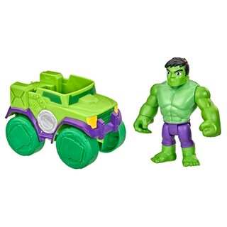 Foto 2 | Figura De Acción Y Conjunto De Vehículos Marvel Spidey Y Sus Amigos Hulk - Venta Internacional.