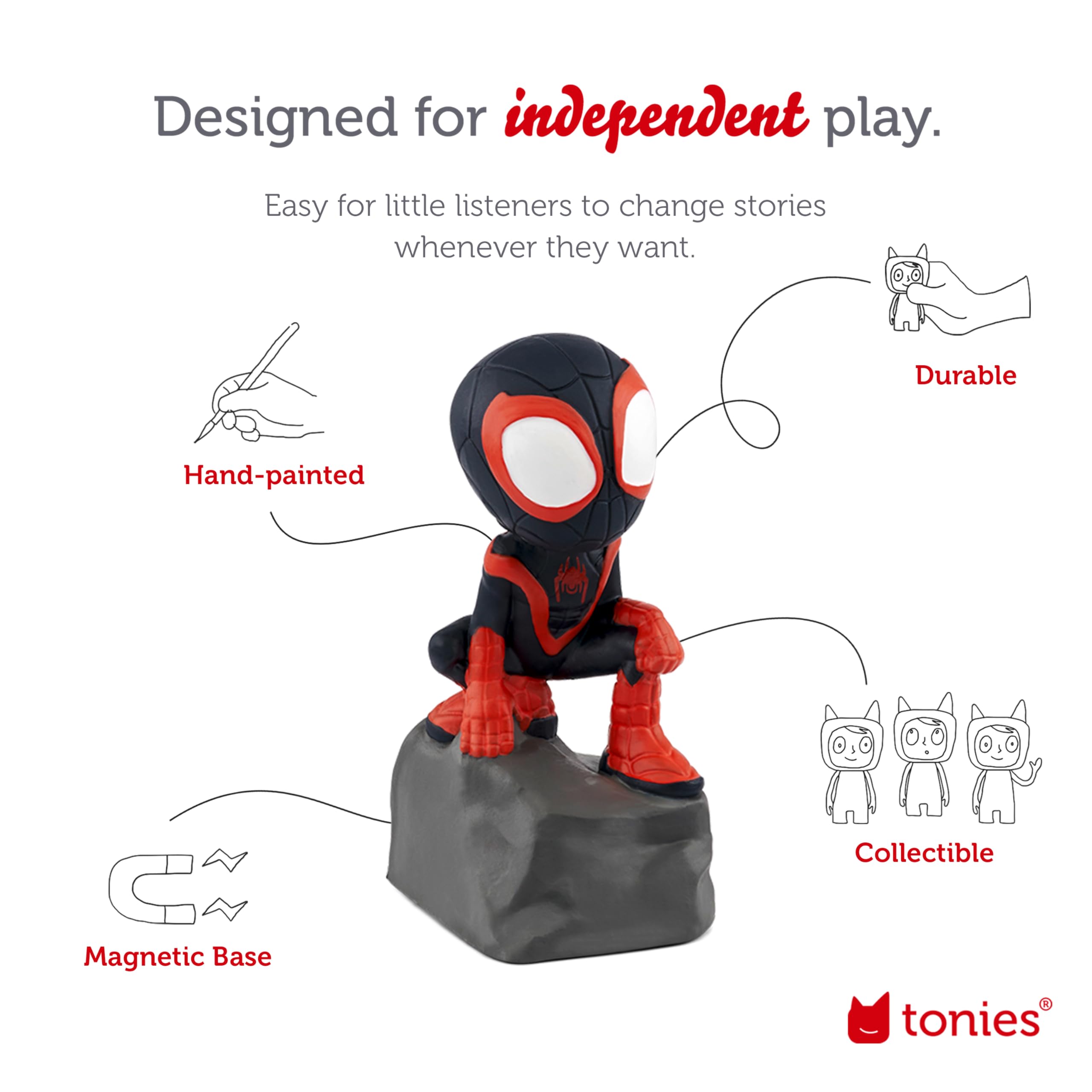 Foto 3 | El Personaje De Reproducción De Audio Tonies Spin Marvel Spidey Friends - Venta Internacional.