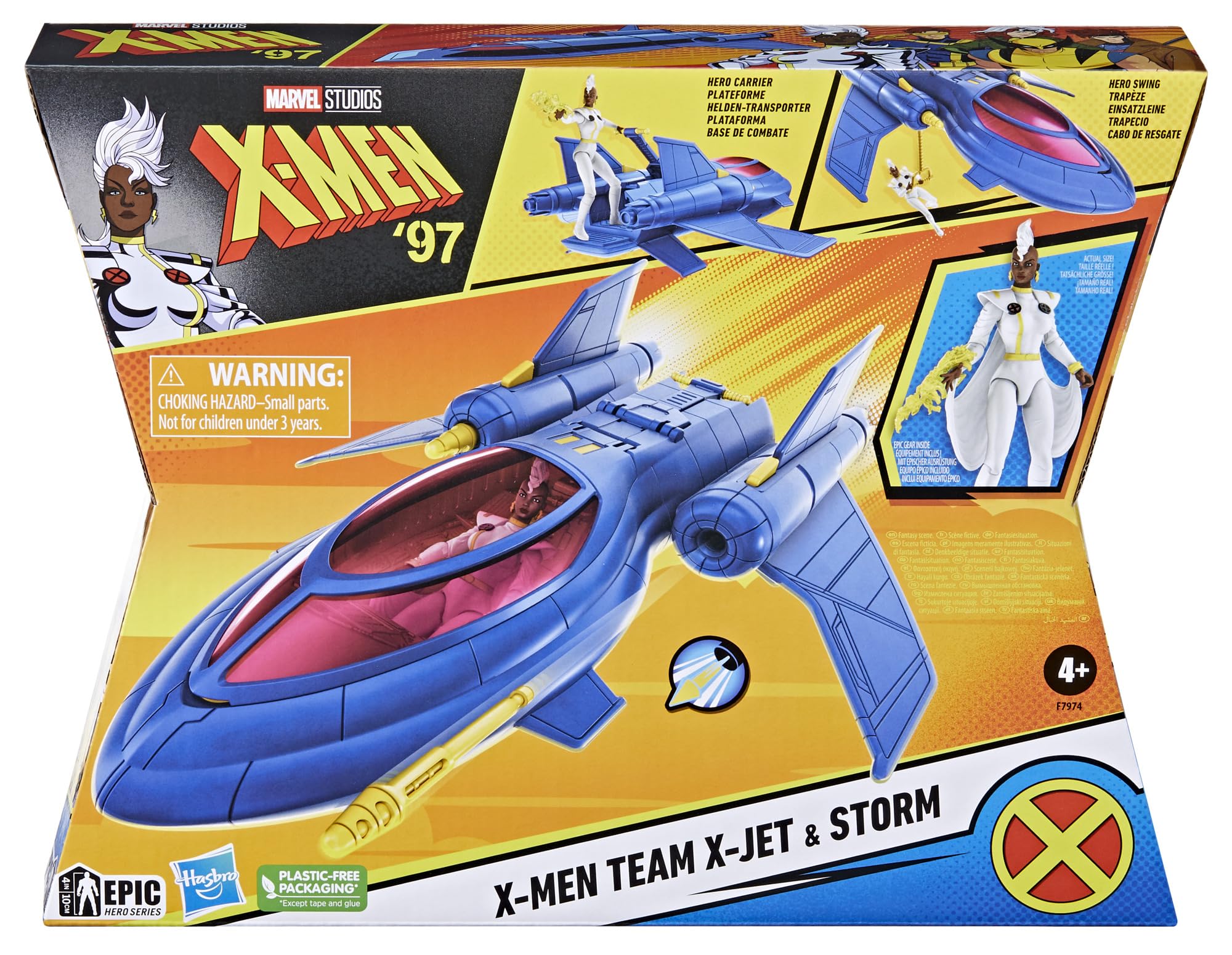 Foto 4 | Figura X-jet De Toy Marvel Studios X-men '97 Con Figura Storm De 10 Cm - Venta Internacional.
