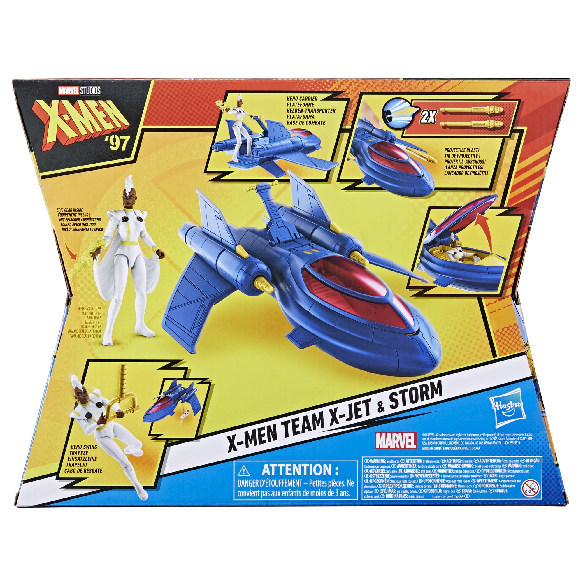 Foto 6 pulgar | Figura X-jet De Toy Marvel Studios X-men '97 Con Figura Storm De 10 Cm - Venta Internacional.