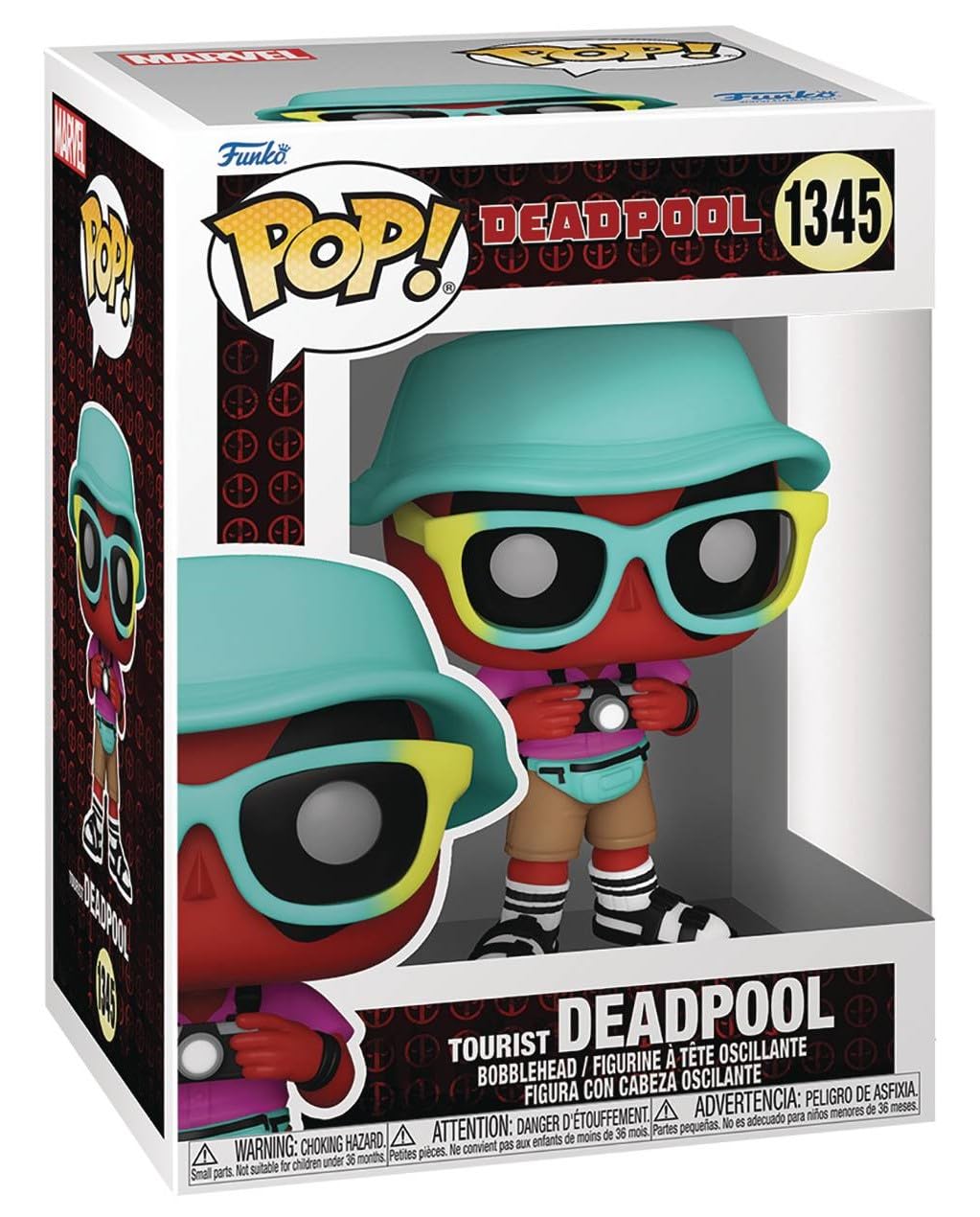 Foto 4 pulgar | Figura De Vinilo Pop Marvel Deadpool Parody Tourist Deadpool - Venta Internacional.
