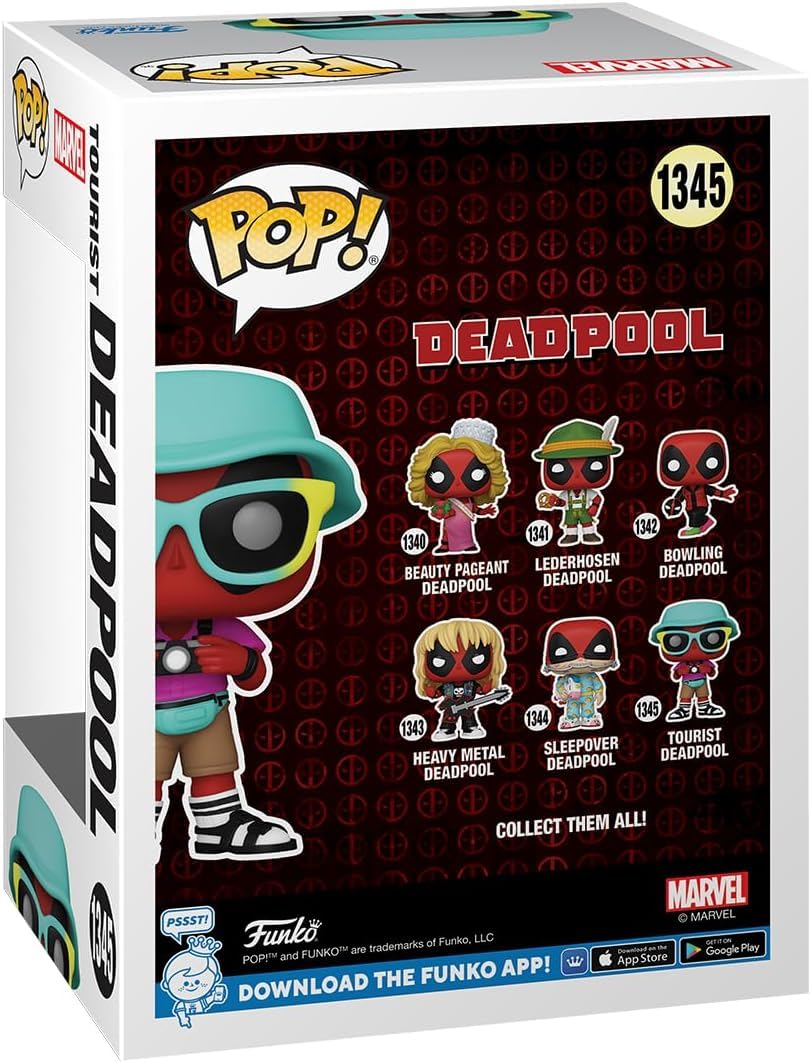 Foto 5 pulgar | Figura De Vinilo Pop Marvel Deadpool Parody Tourist Deadpool - Venta Internacional.