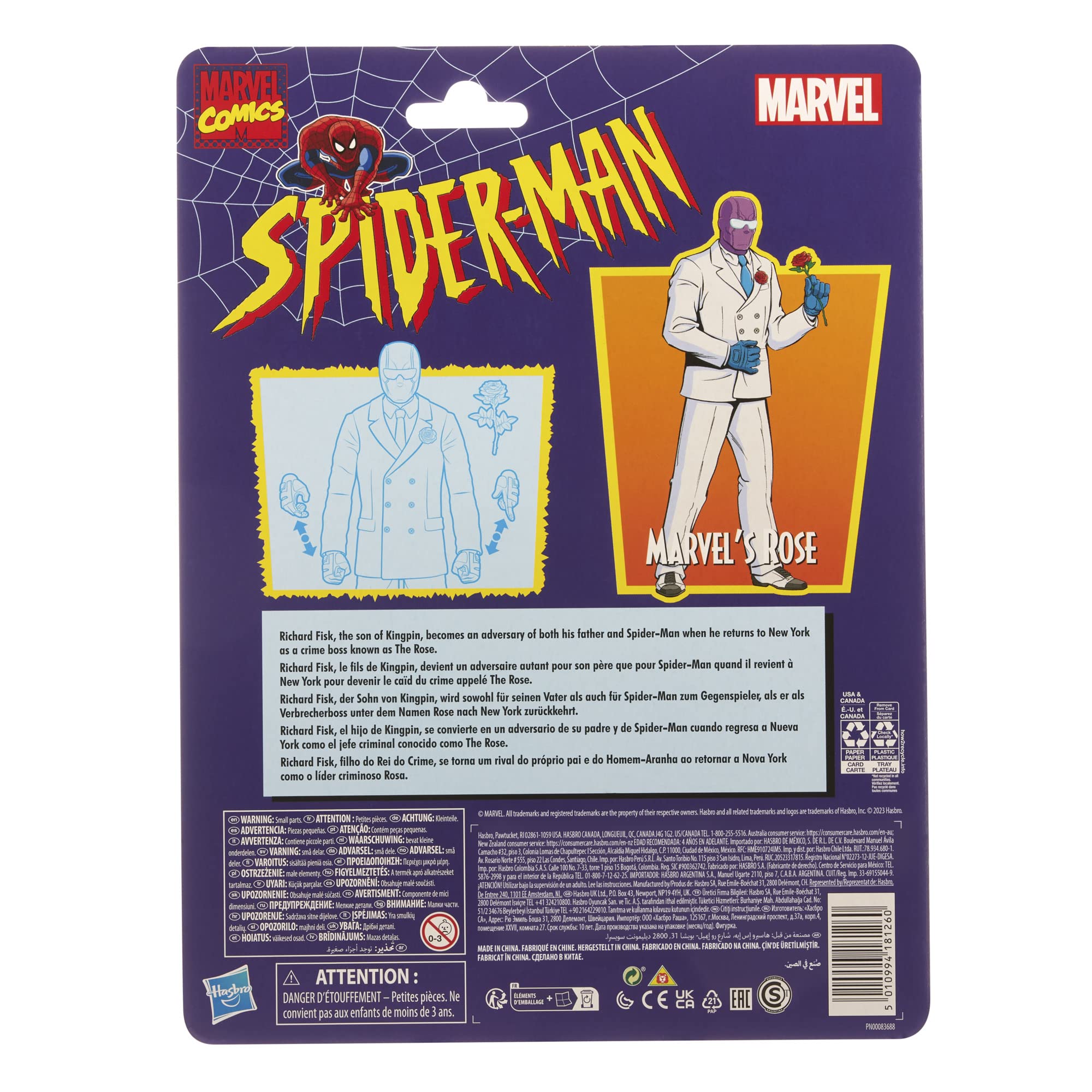 Foto 4 pulgar | Figura De Acción Marvel Legends Series Rose Spider-man 15 Cm - Venta Internacional.