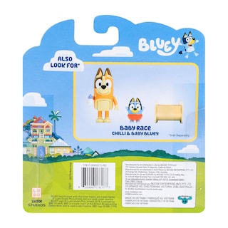 Foto 4 | Paquete De 2 Figuras Bluey Baby Race Con Accesorio De Guindilla Y Cuna - Venta Internacional.
