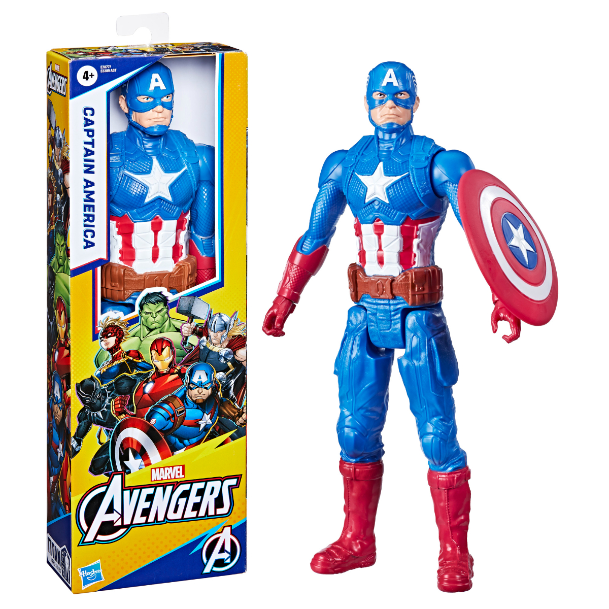 Foto 3 pulgar | Figura Capitán América De Hasbro Marvel Avengers Titan Hero Series