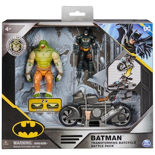 Foto 2 | Batciclo Batman Transforming De Toy Dc Comics Con Killer Croc, 10 Cm - Venta Internacional.