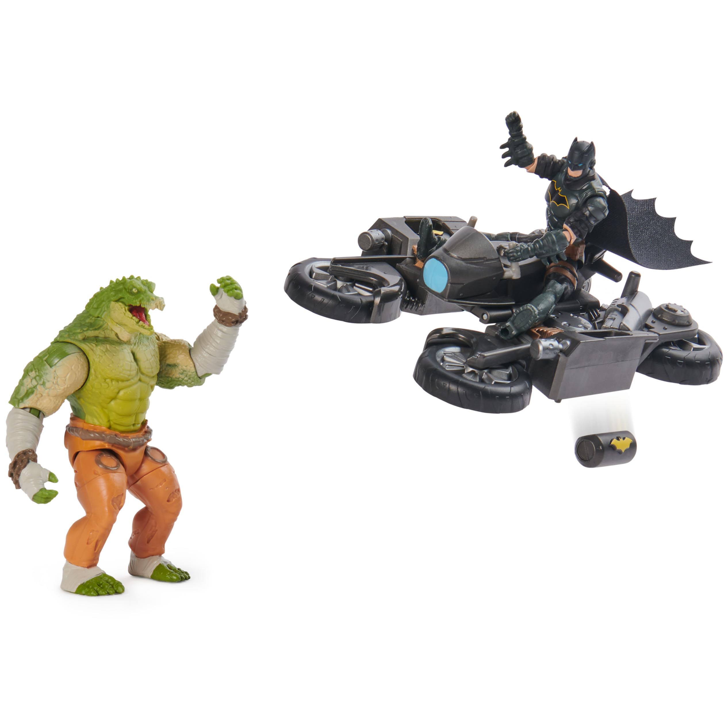 Foto 4 | Batciclo Batman Transforming De Toy Dc Comics Con Killer Croc, 10 Cm - Venta Internacional.