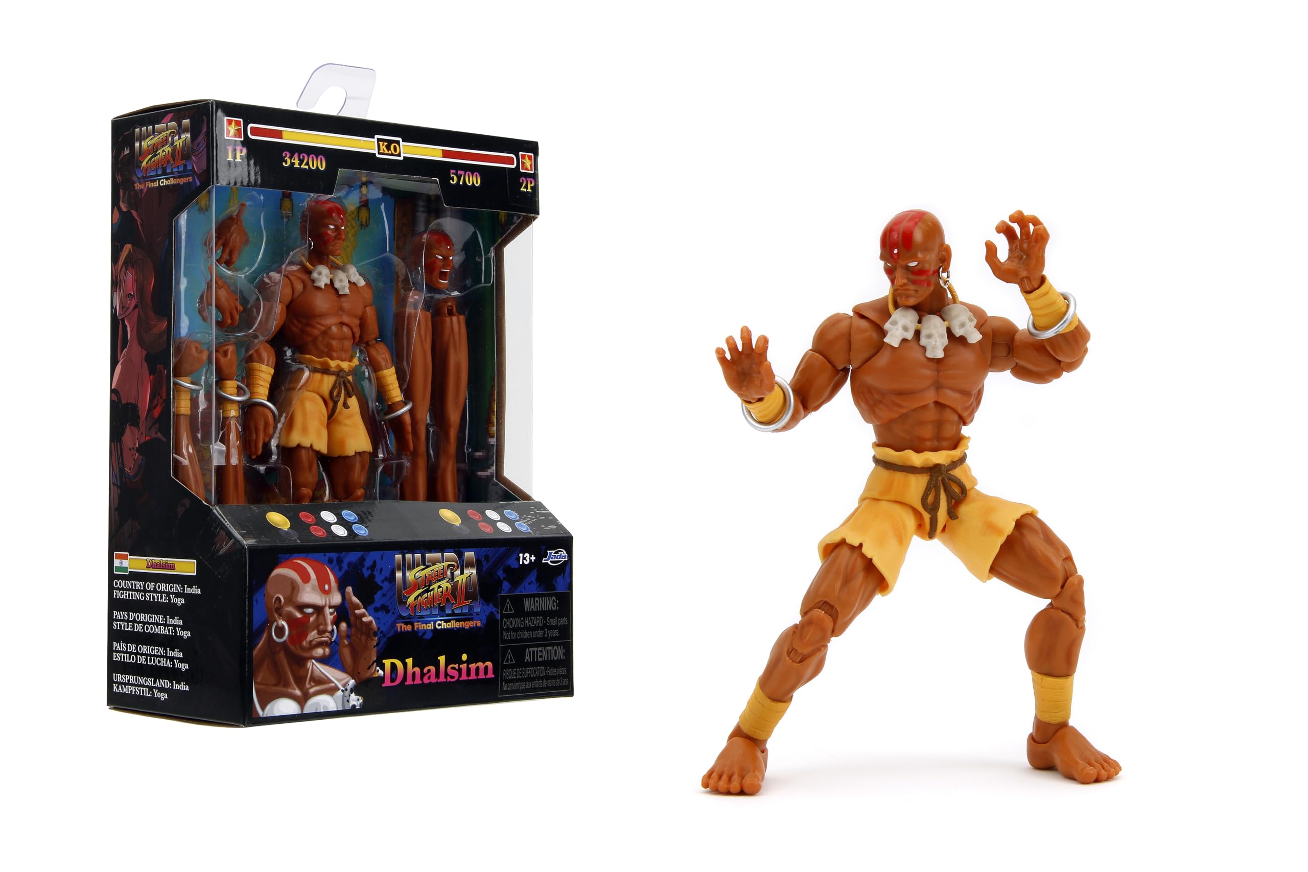 Foto 2 pulgar | Figura De Acción Jada Toys Street Fighter 6 Dhalsim 15 Cm - Venta Internacional.