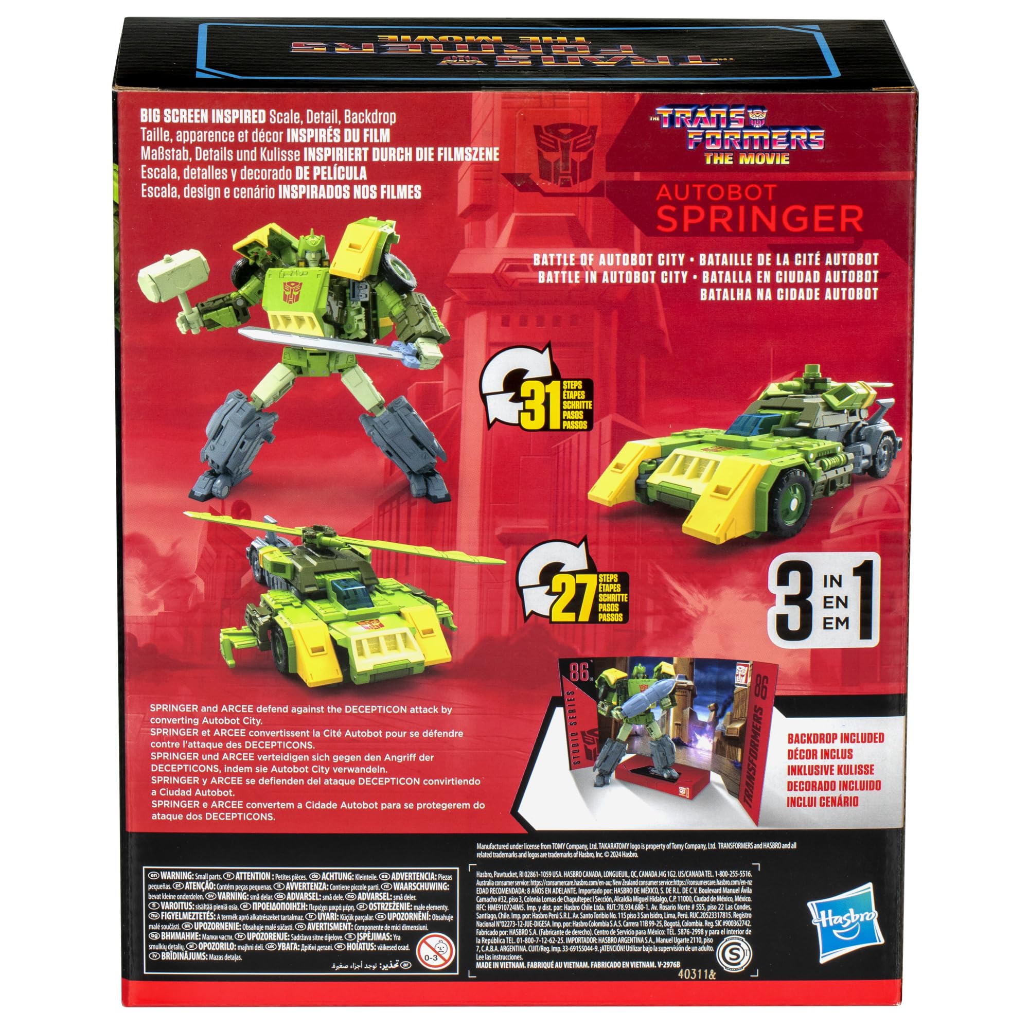 Foto 7 pulgar | Figura De Acción Transformers Studio Series Leader Springer - Venta Internacional.