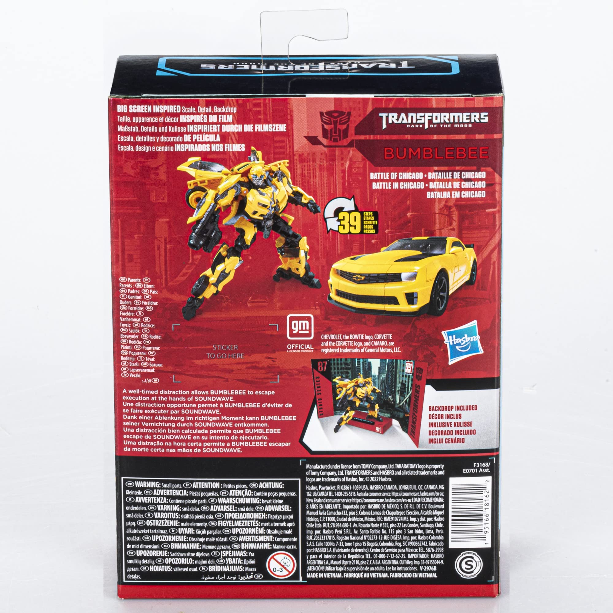 Foto 4 | Figura De Acción Transformers Studio Series 87 Bumblebee 11 Cm - Venta Internacional.