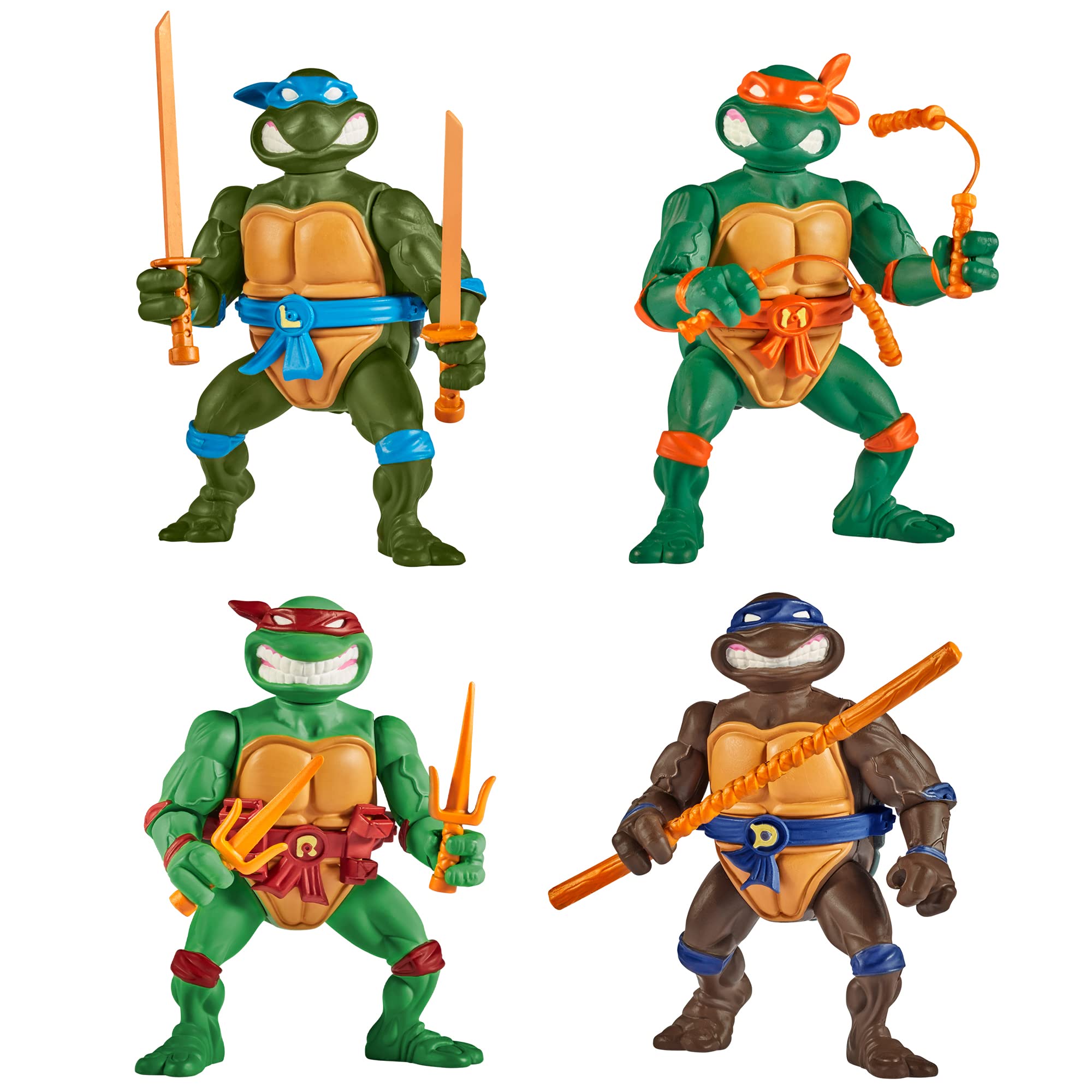 Figura De Acción Teenage Mutant Ninja Turtles Classic, Paquete De 4 - Venta Internacional.
