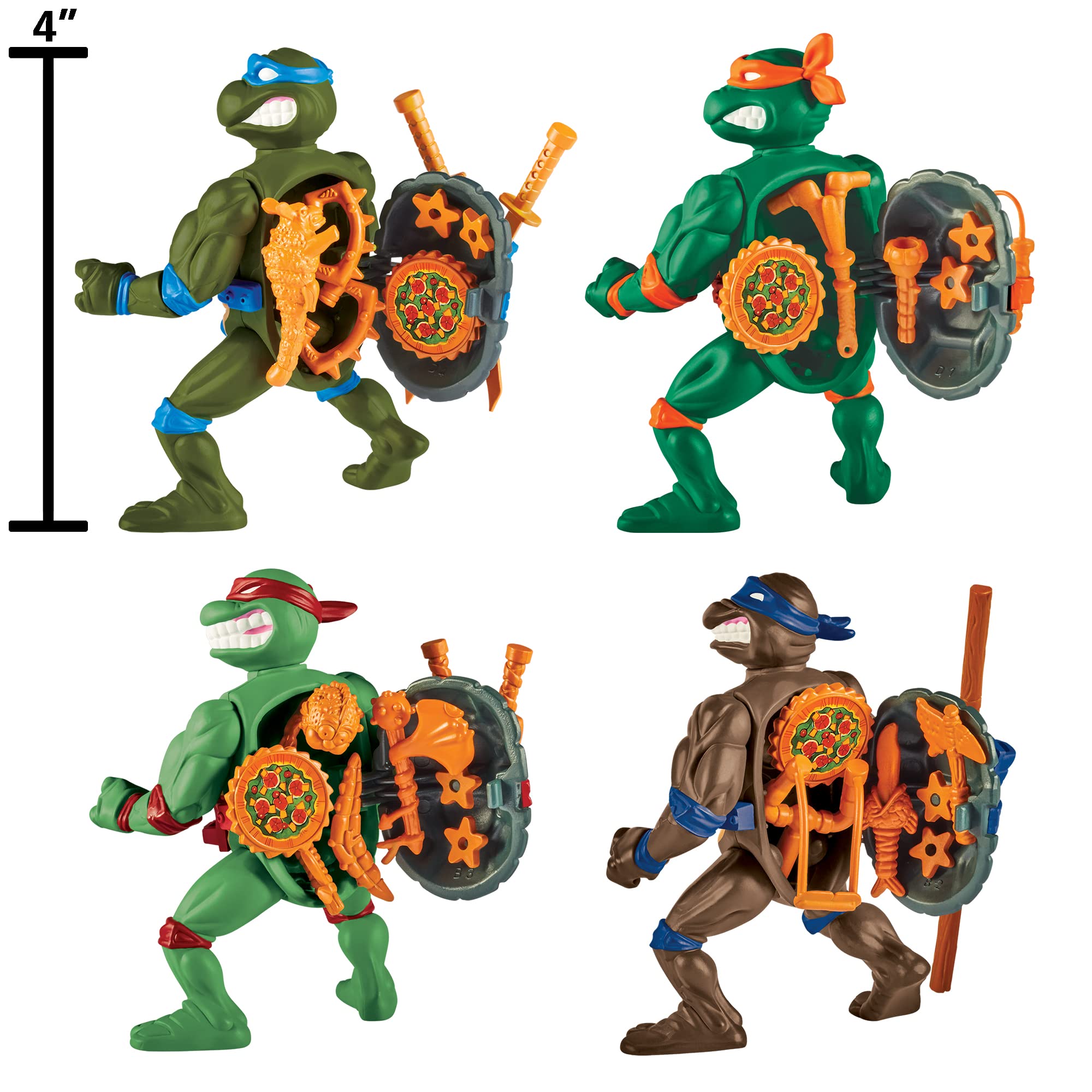 Foto 3 pulgar | Figura De Acción Teenage Mutant Ninja Turtles Classic, Paquete De 4 - Venta Internacional.