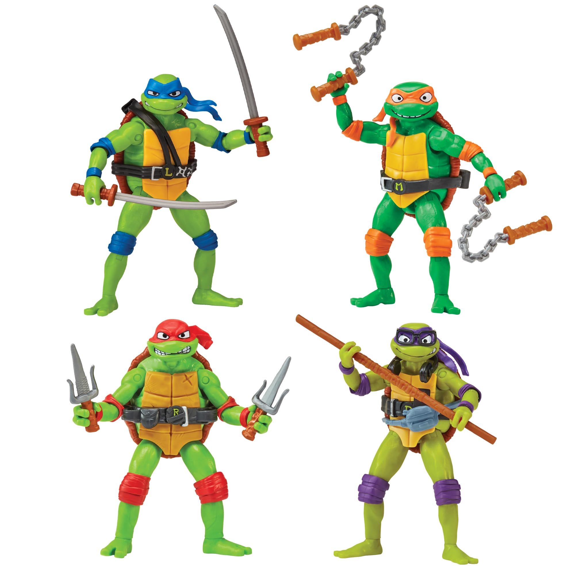 Figura De Acción Teenage Mutant Ninja Turtles, Paquete De 4 Unidades - Venta Internacional.