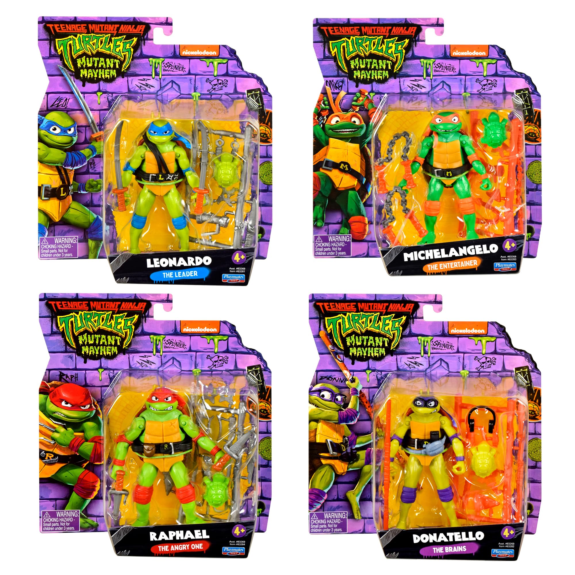 Foto 4 pulgar | Figura De Acción Teenage Mutant Ninja Turtles, Paquete De 4 Unidades - Venta Internacional.