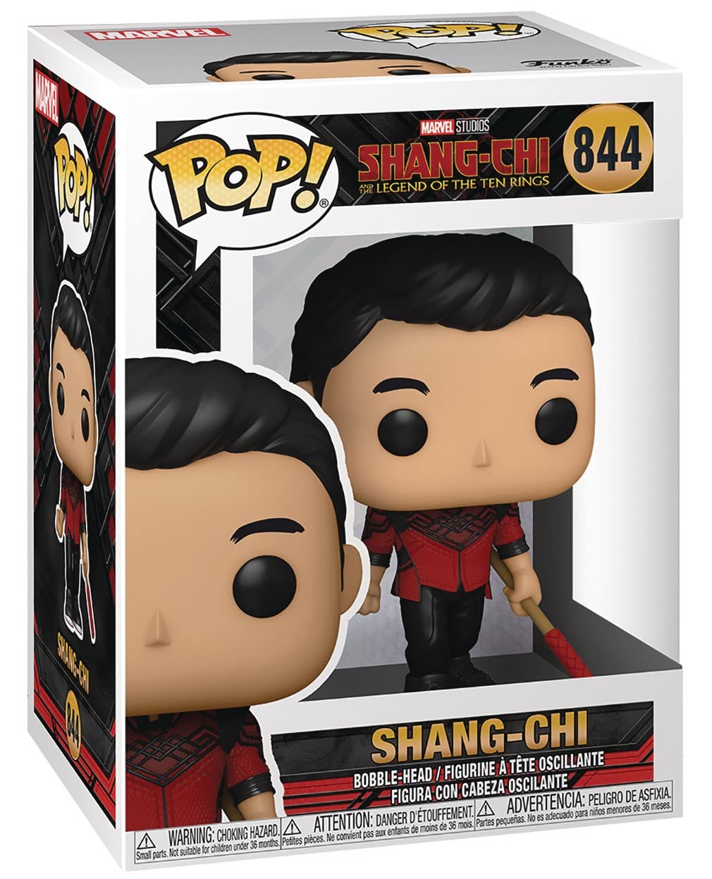 Foto 4 pulgar | Figura De Vinilo Funko Pop Marvel Shang Chi Con Bastón Bo De 10 Cm - Venta Internacional.