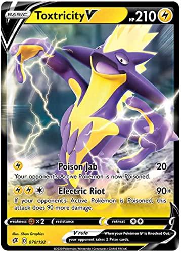 Carta Coleccionable Pokémon Toxtricity V 070/192 - Ultra Rare - Venta Internacional.