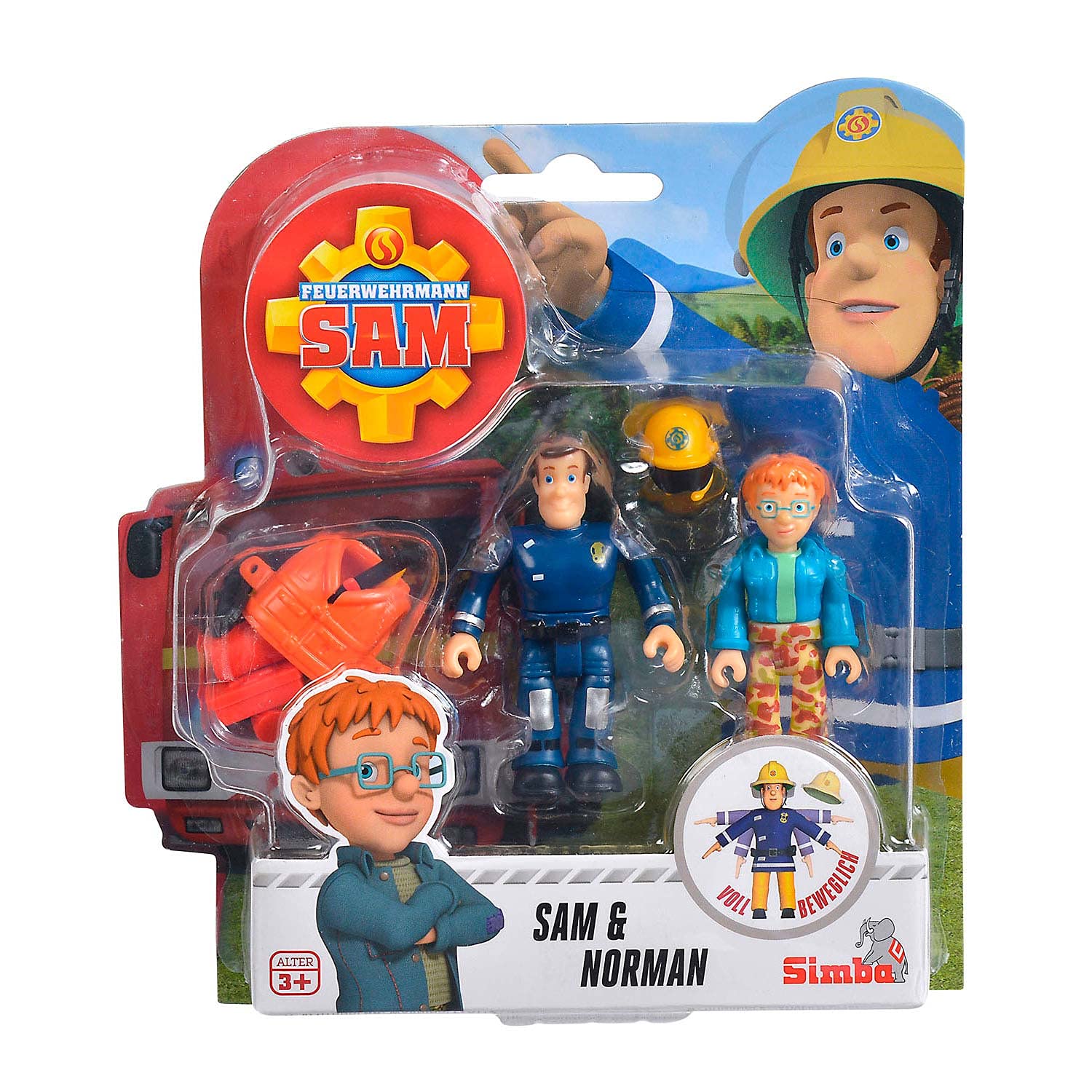Set De Figuras Simba Fireman Sam Double Pack Iii 7,5 Cm - Venta Internacional.