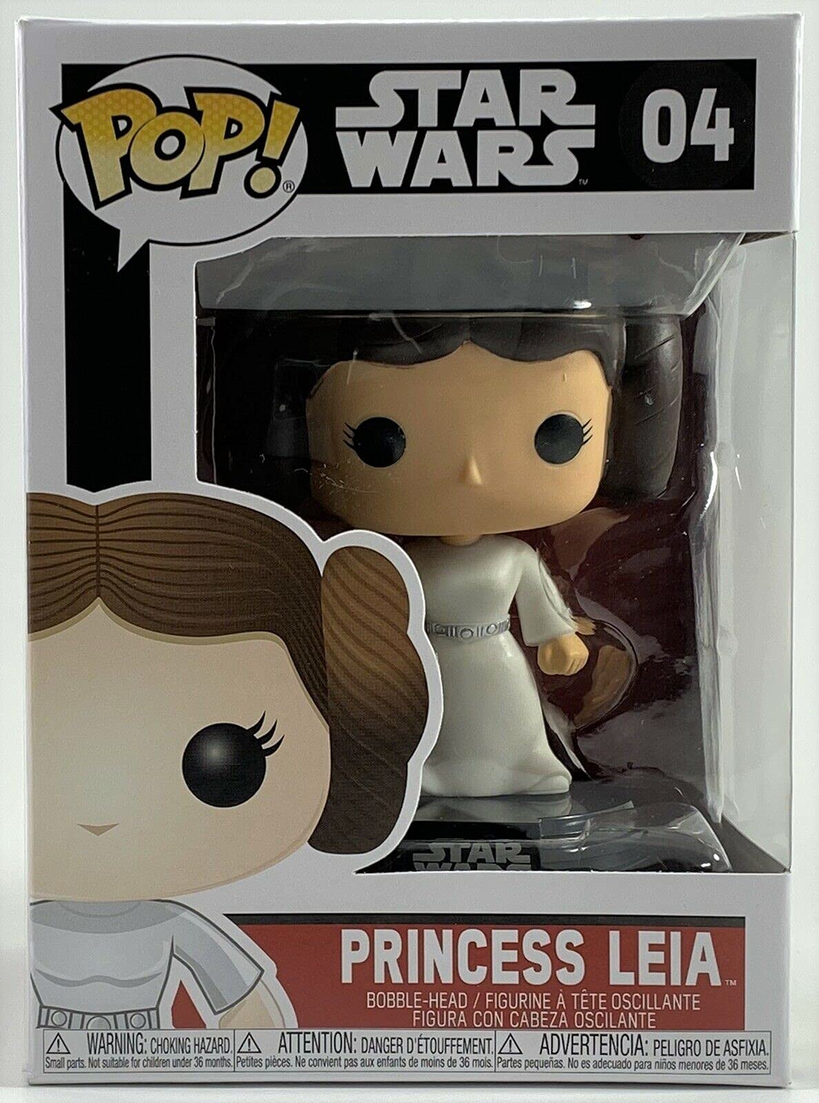Foto 3 | Figura De Acción Funko Pop Star Wars Princess Leia De 9,5 Cm Con Caja - Venta Internacional.