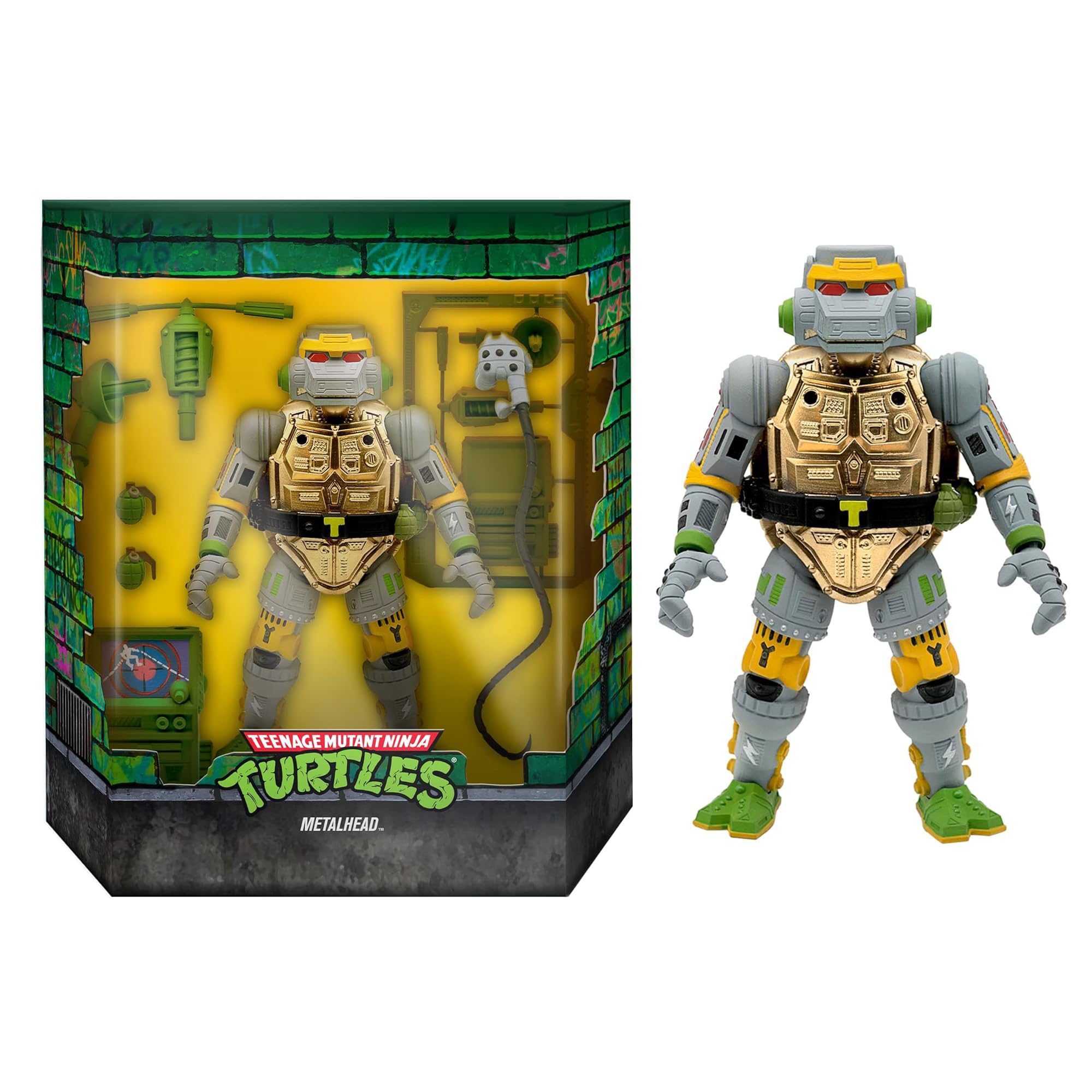 Foto 2 pulgar | Figura De Acción Super7 Ultimates! Teenage Mutant Ninja Turtles Metalhead, 18 Cm - Venta Internacional.