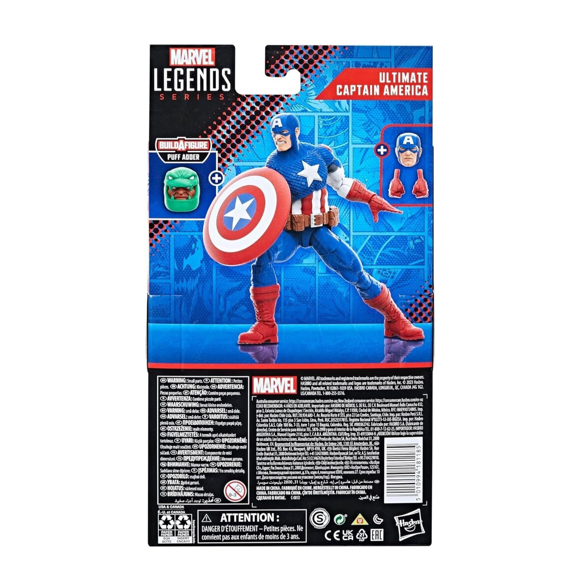 Foto 7 pulgar | Figura De Acción Marvel Legends Series Ultimate Captain America - Venta Internacional.