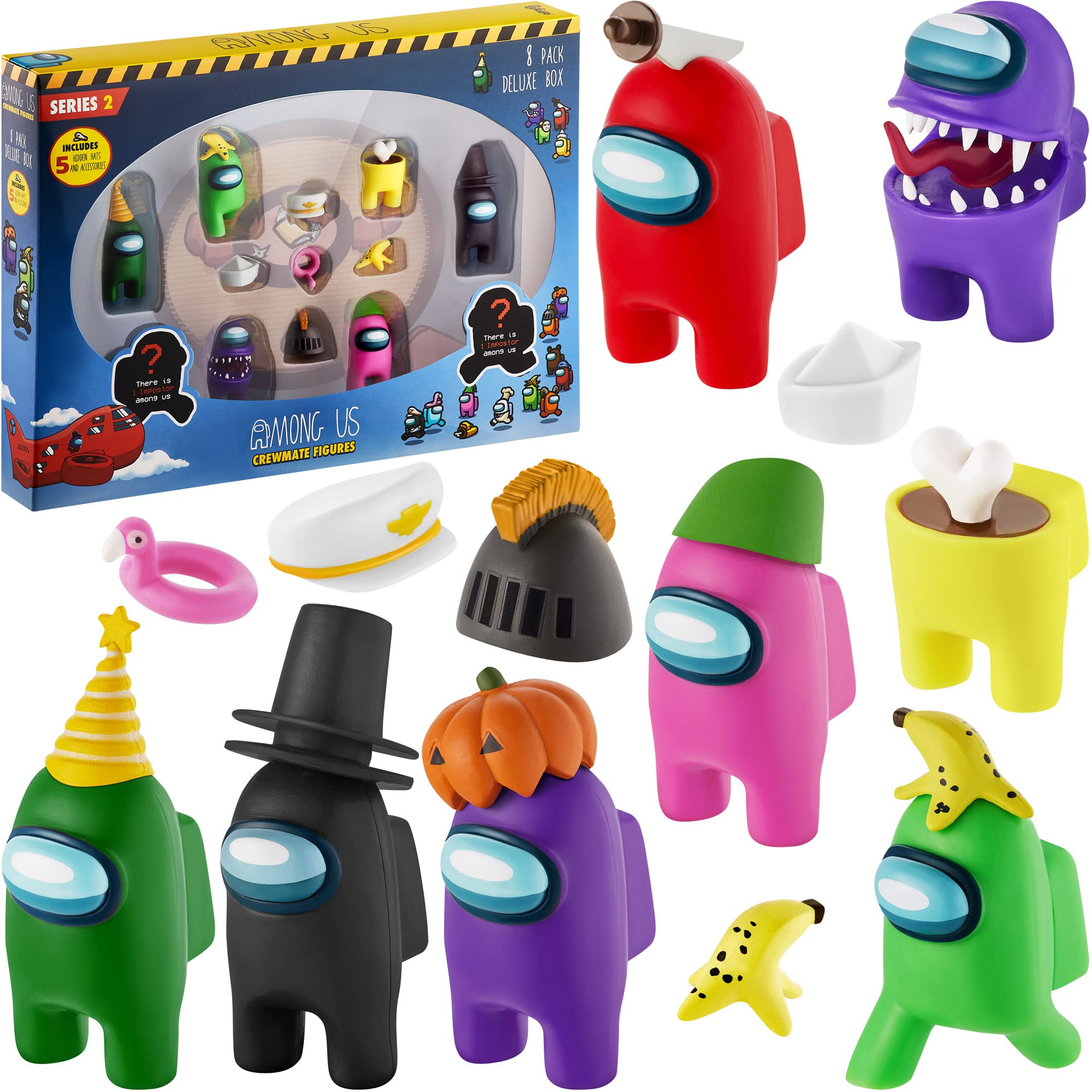 Foto 2 pulgar | Figuras De Toy P.m.i. Among Us Crewmate, 16 Objetos Coleccionables Con 8 Artículos - Venta Internacional.