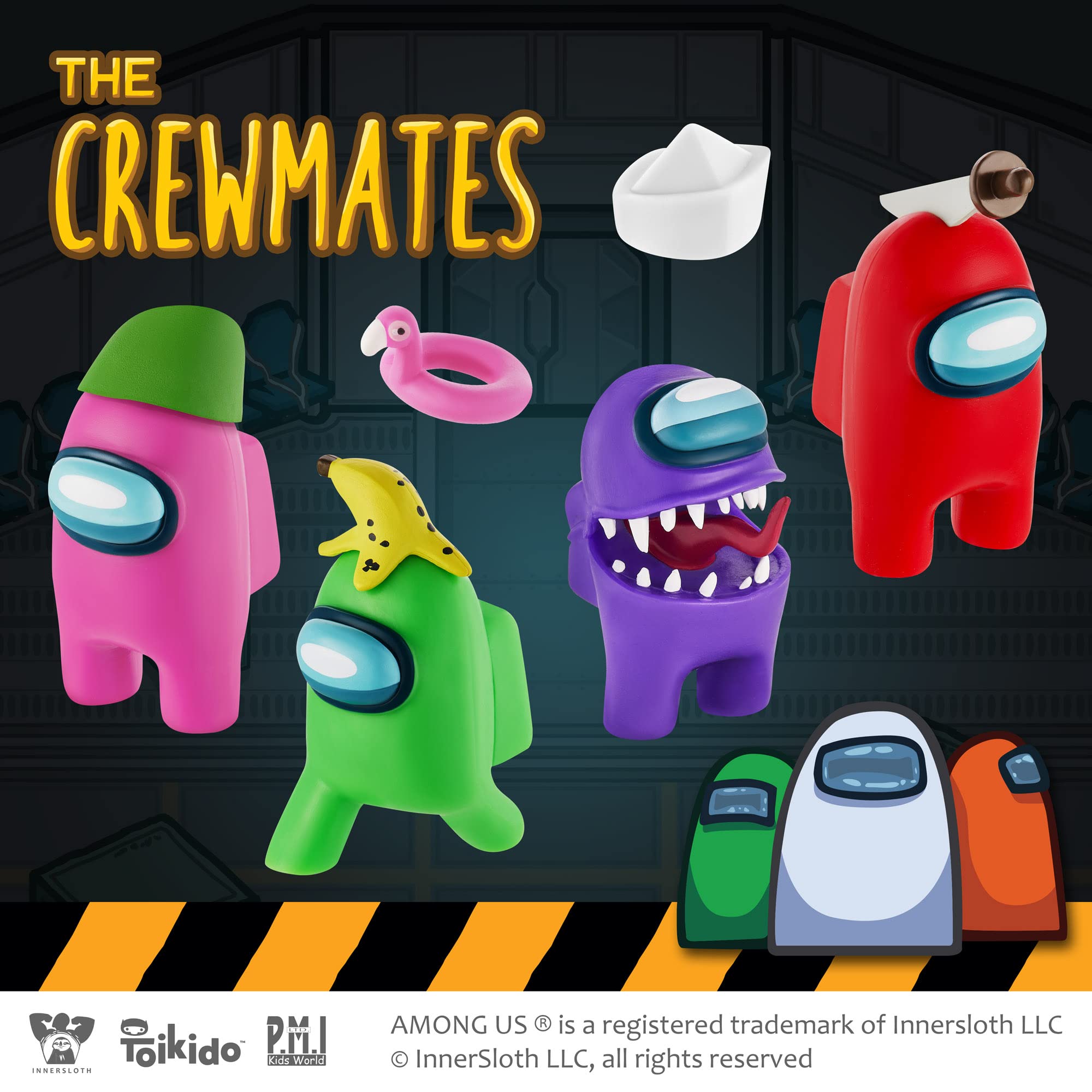 Foto 6 | Figuras De Toy P.m.i. Among Us Crewmate, 16 Objetos Coleccionables Con 8 Artículos - Venta Internacional.