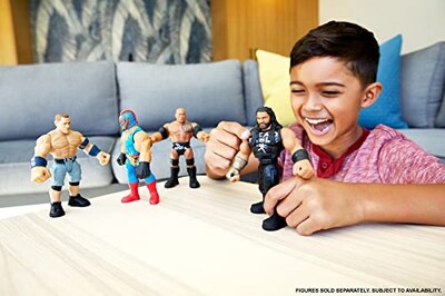 Foto 2 | Figuras De Acción Wwe Basic Bend 'n Bash De 5.5 Pulgadas Para Mayores De 6 Años - Venta Internacional.