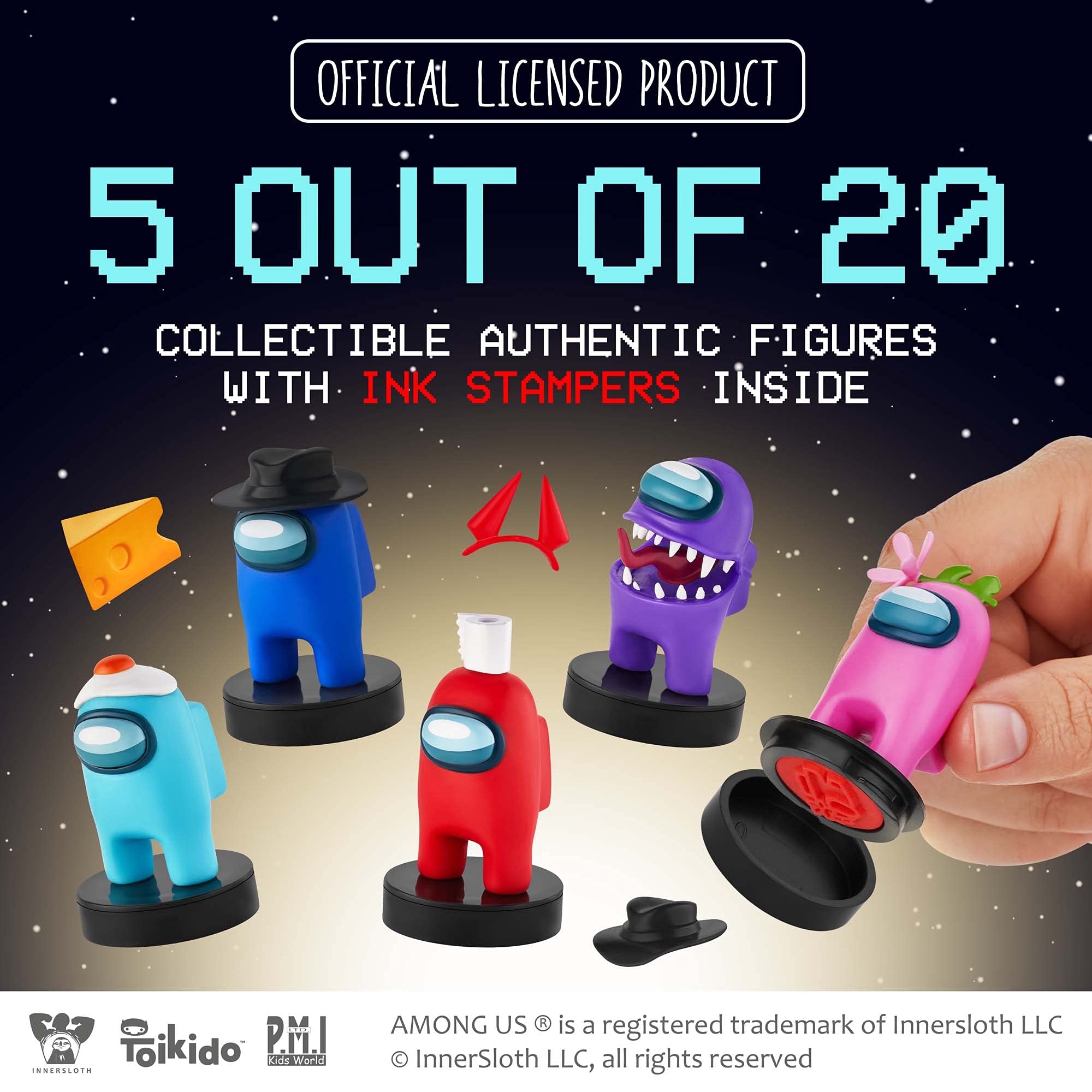 Foto 4 pulgar | Sellos Among Us Para Niños | 5 Sellos Among Us En 1 Paquete  - Venta Internacional.