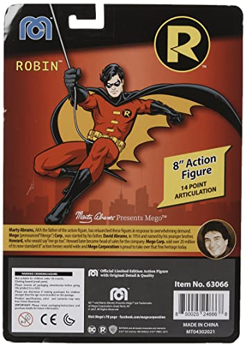 Foto 4 pulgar | Figura De Acción Mego Dc Comics Robin De 20 Cm Con 14 Puntas De Arte - Venta Internacional.