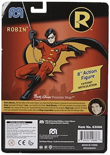 Foto 3 | Figura De Acción Mego Dc Comics Robin De 20 Cm Con 14 Puntas De Arte - Venta Internacional.