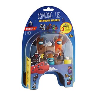 Foto 2 | Toy Figures Among Us Crewmate, Paquete De 5 Unidades Con 16 Objetos Coleccionables P.m. - Venta Internacional.