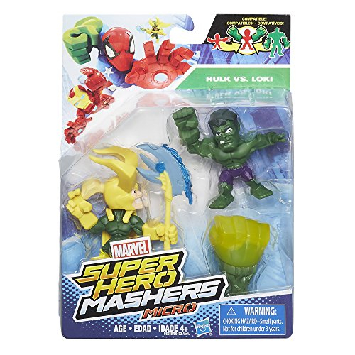 Foto 3 pulgar | Figura De Acción Marvel Super Hero Mashers Micro Hulk Vs Loki - Venta Internacional.