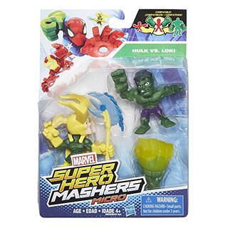 Foto 2 | Figura De Acción Marvel Super Hero Mashers Micro Hulk Vs Loki - Venta Internacional.