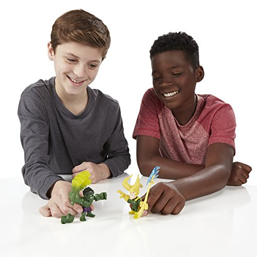 Foto 5 | Figura De Acción Marvel Super Hero Mashers Micro Hulk Vs Loki - Venta Internacional.