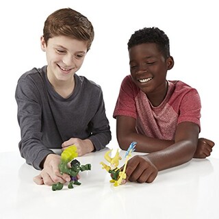 Foto 5 | Figura De Acción Marvel Super Hero Mashers Micro Hulk Vs Loki - Venta Internacional.